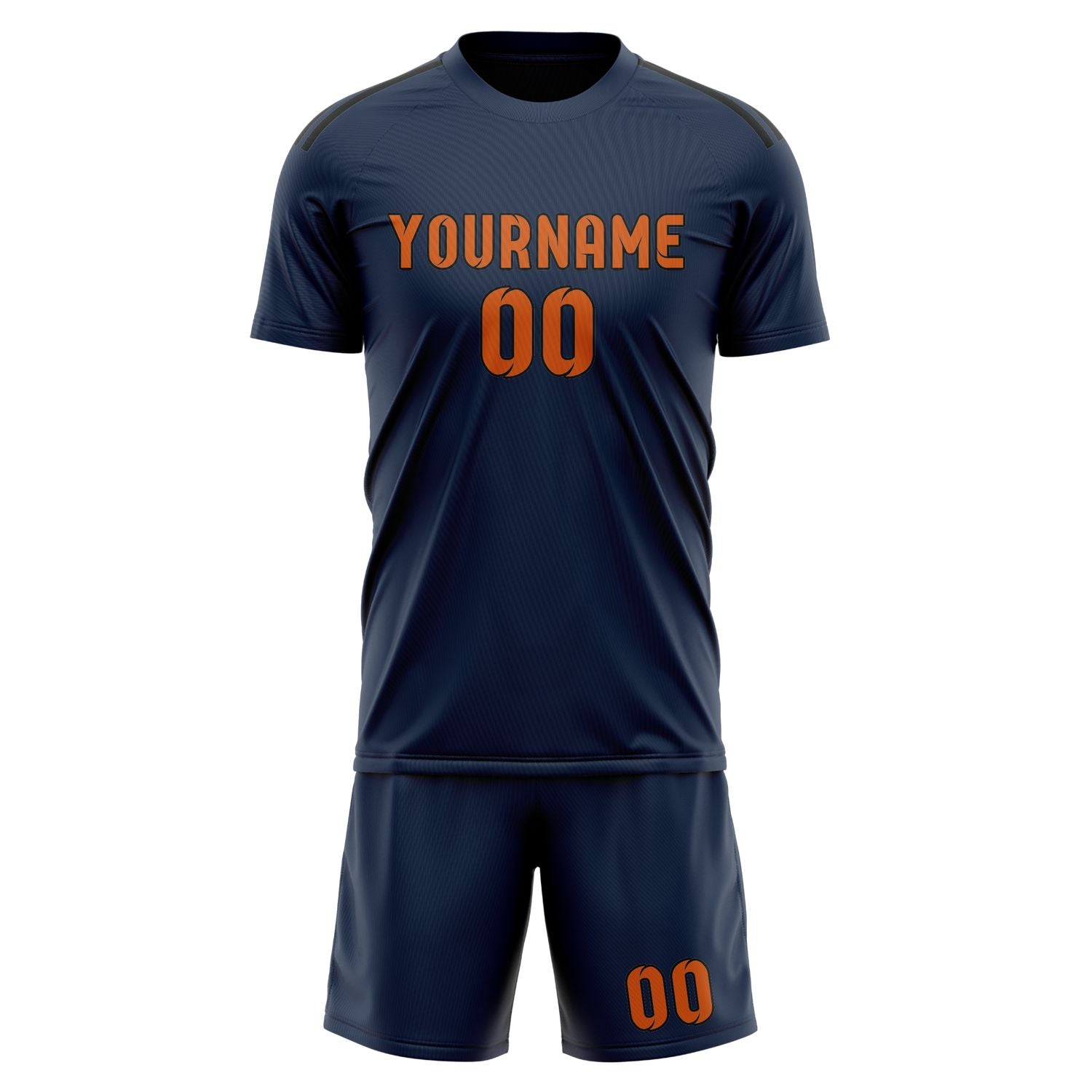Custom Blue Orange Soccer Set