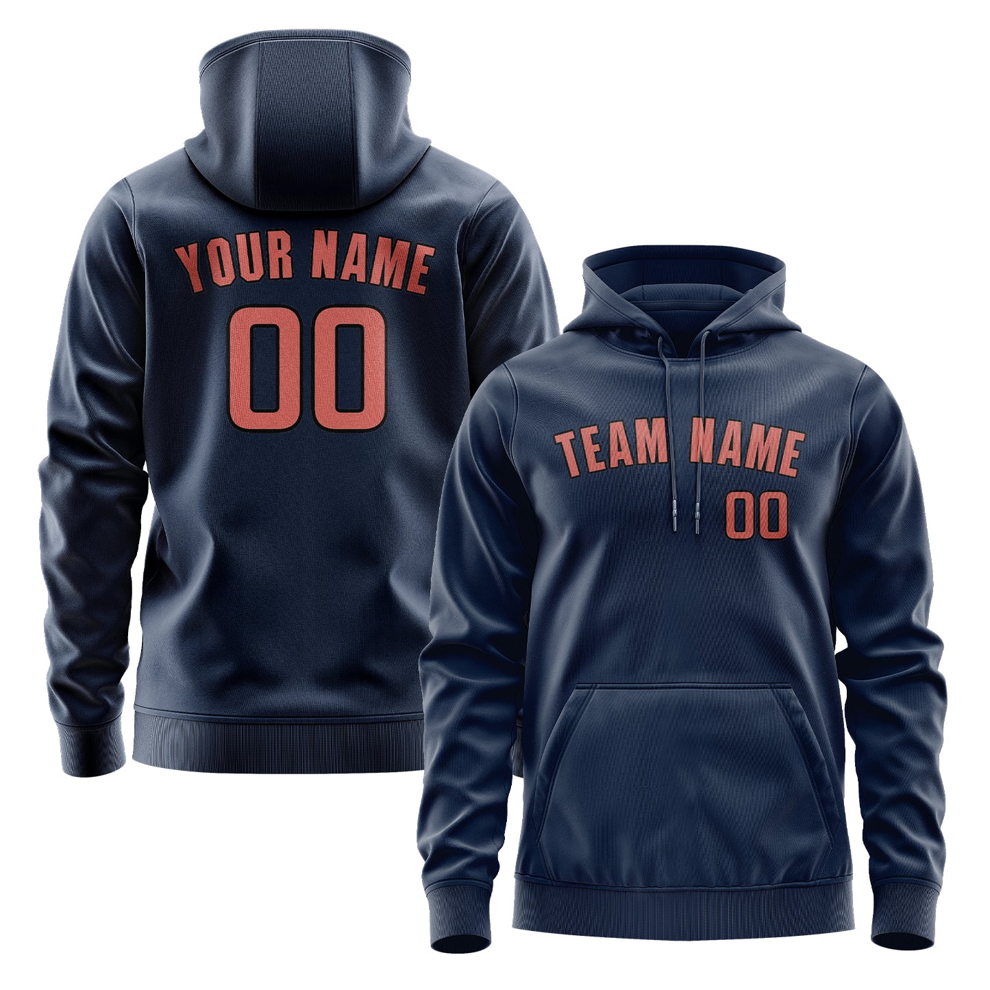 Custom Blue Copper Rose Hoodie