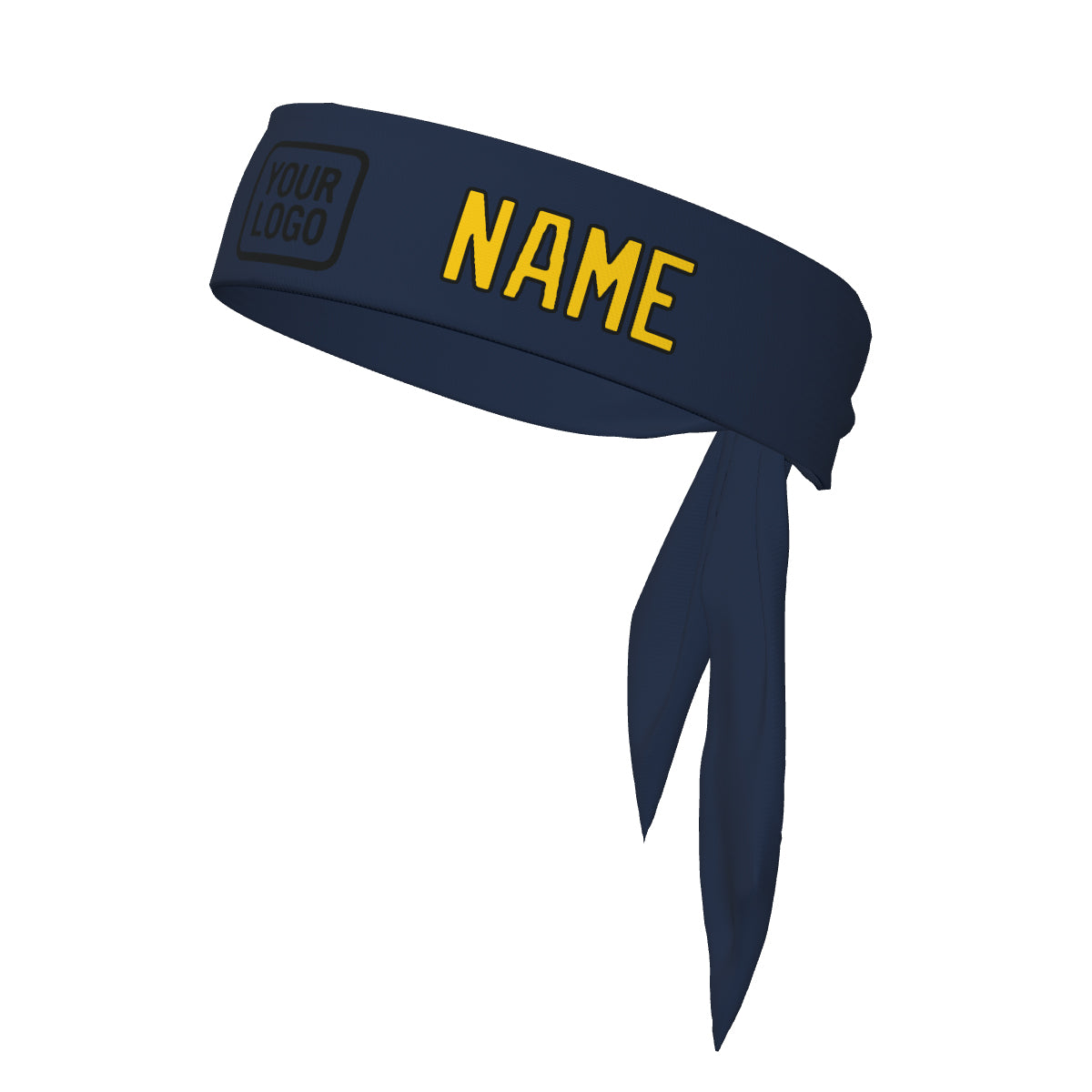 Custom Blue Gold Headband