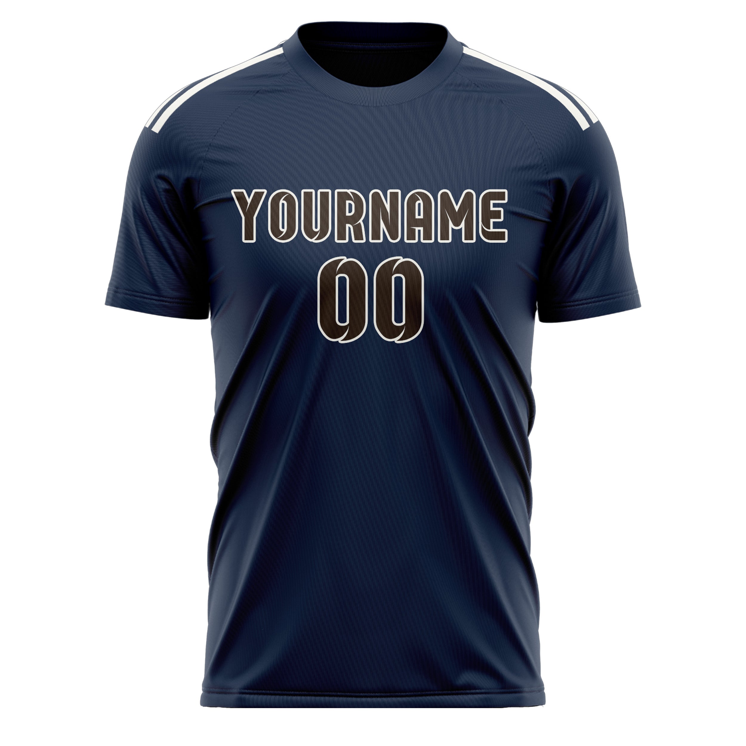 Custom Blue Brown Soccer Jersey