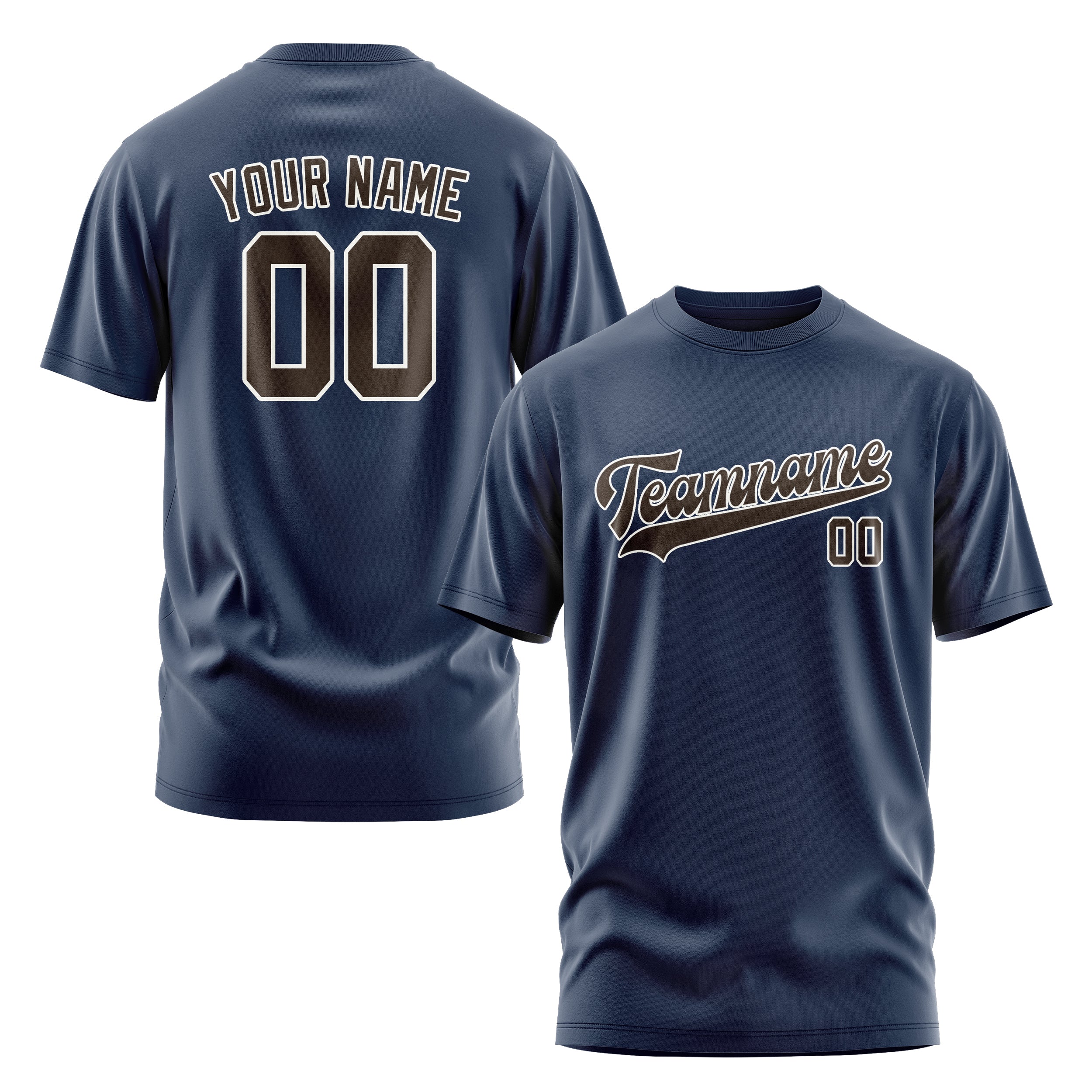 Custom Blue Brown T-Shirt
