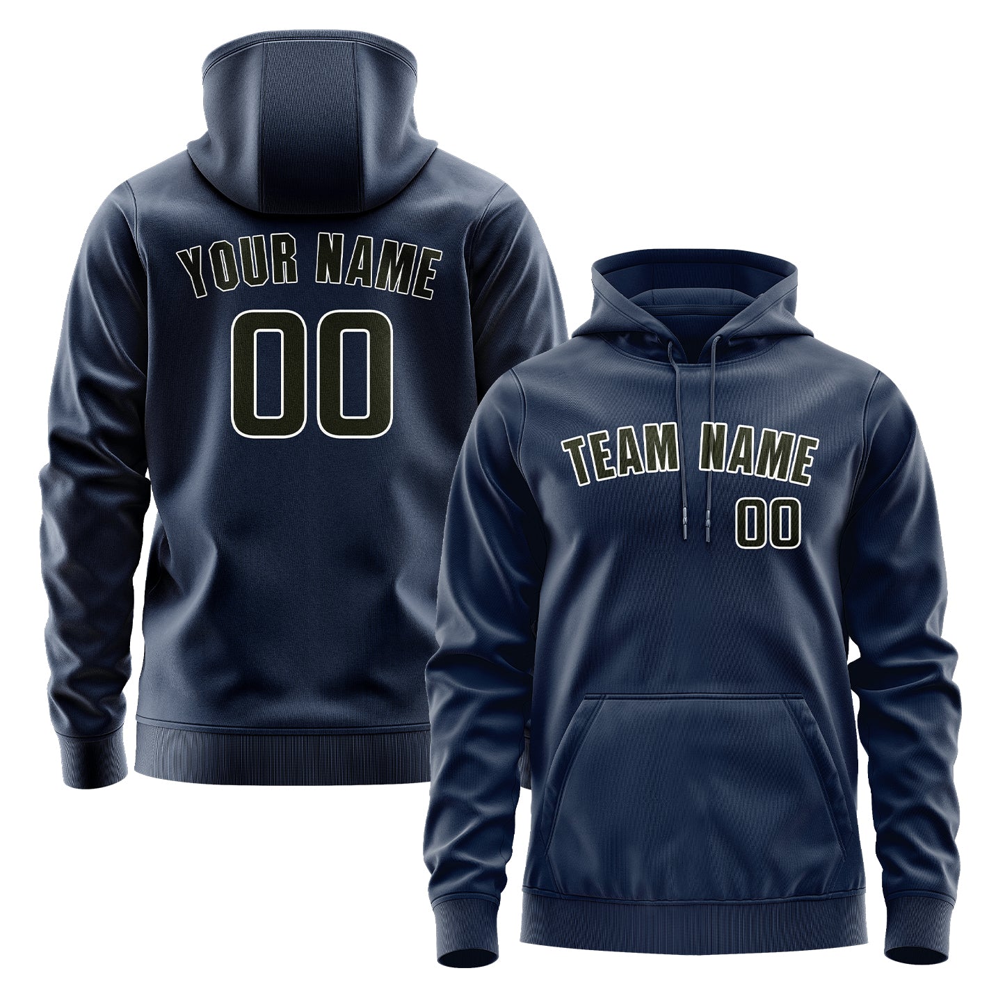 Custom Blue Olive Hoodie