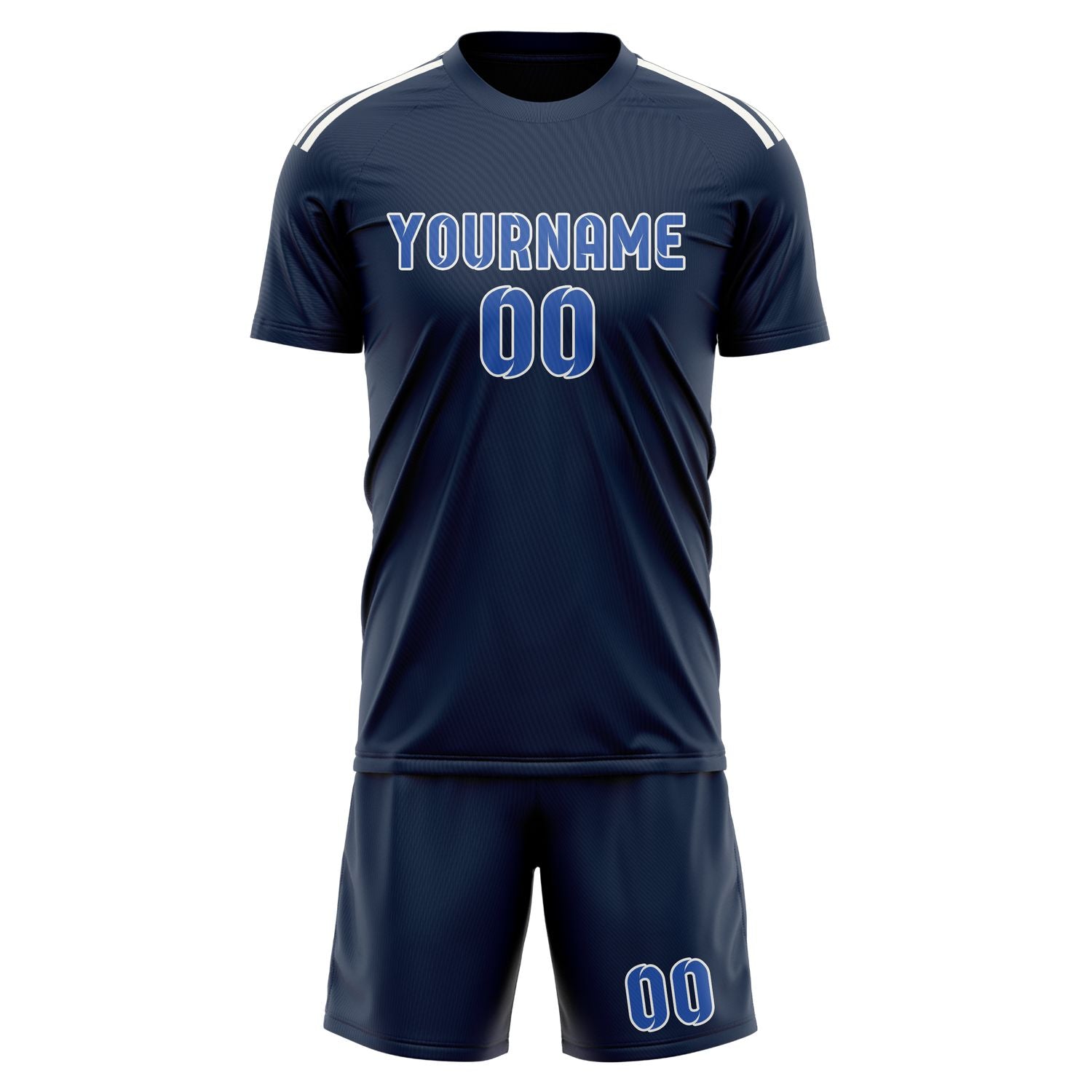 Custom Blue Sky Blue Soccer Set