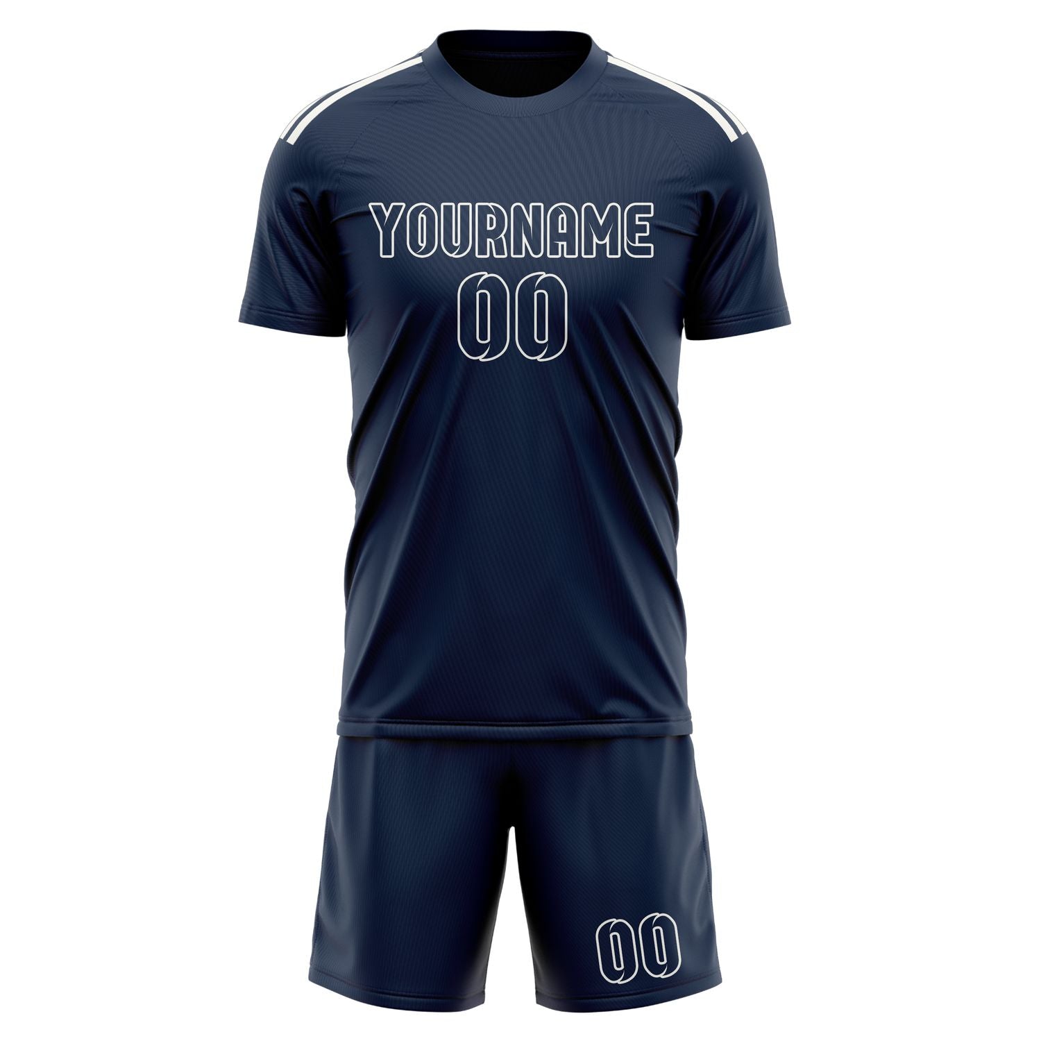 Custom Blue Blue Soccer Set