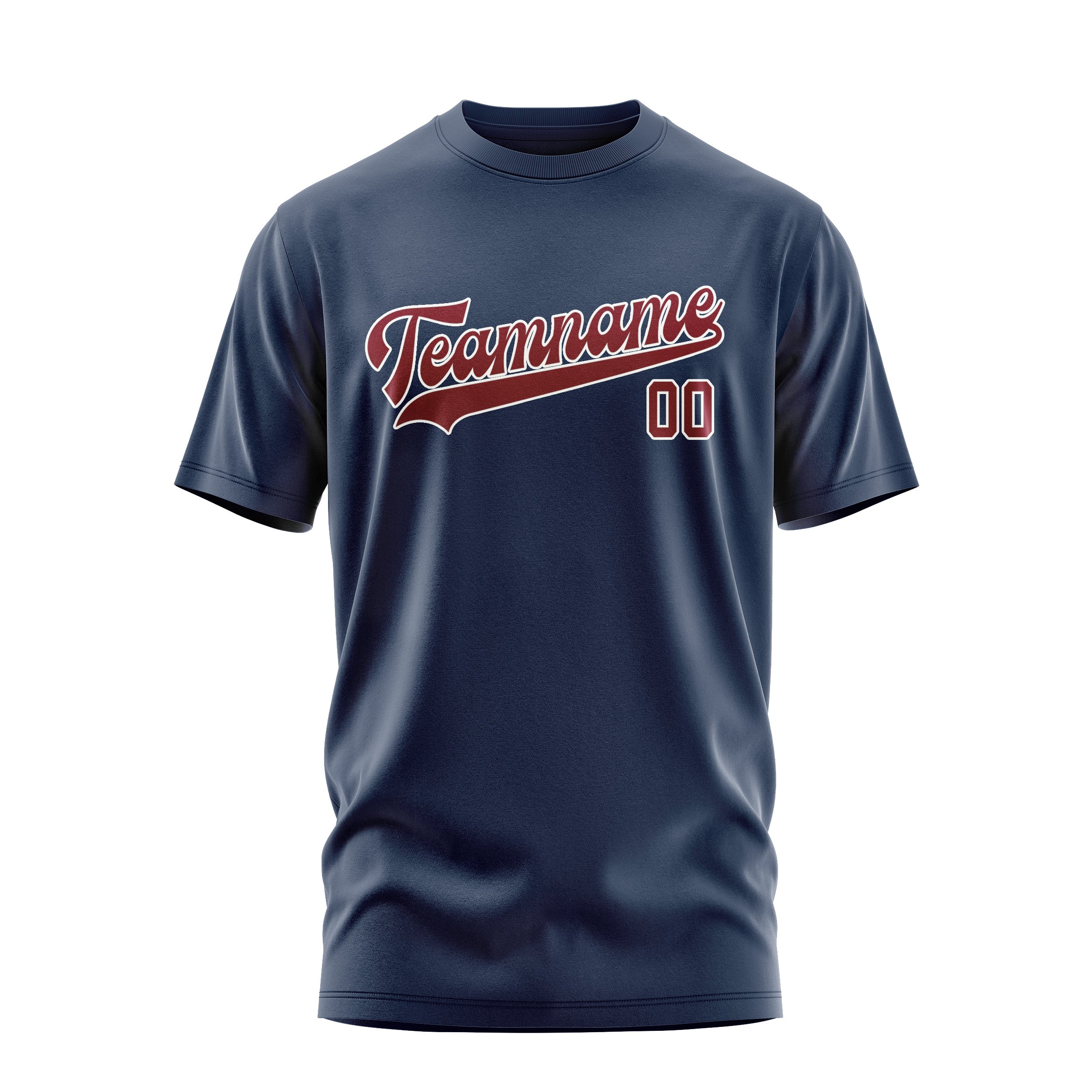 Custom Blue Crimson Red T-Shirt