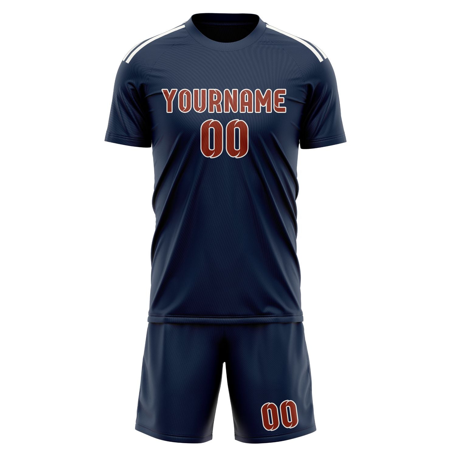 Custom Blue Coral Red Soccer Set