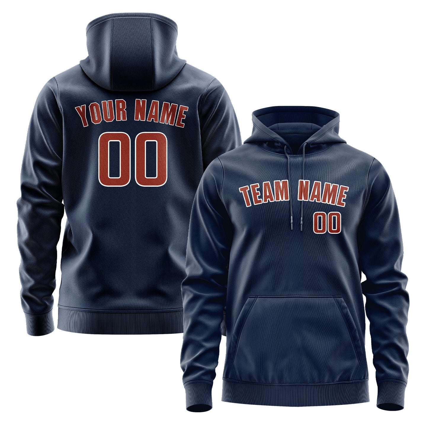 Custom Blue Coral Red Hoodie
