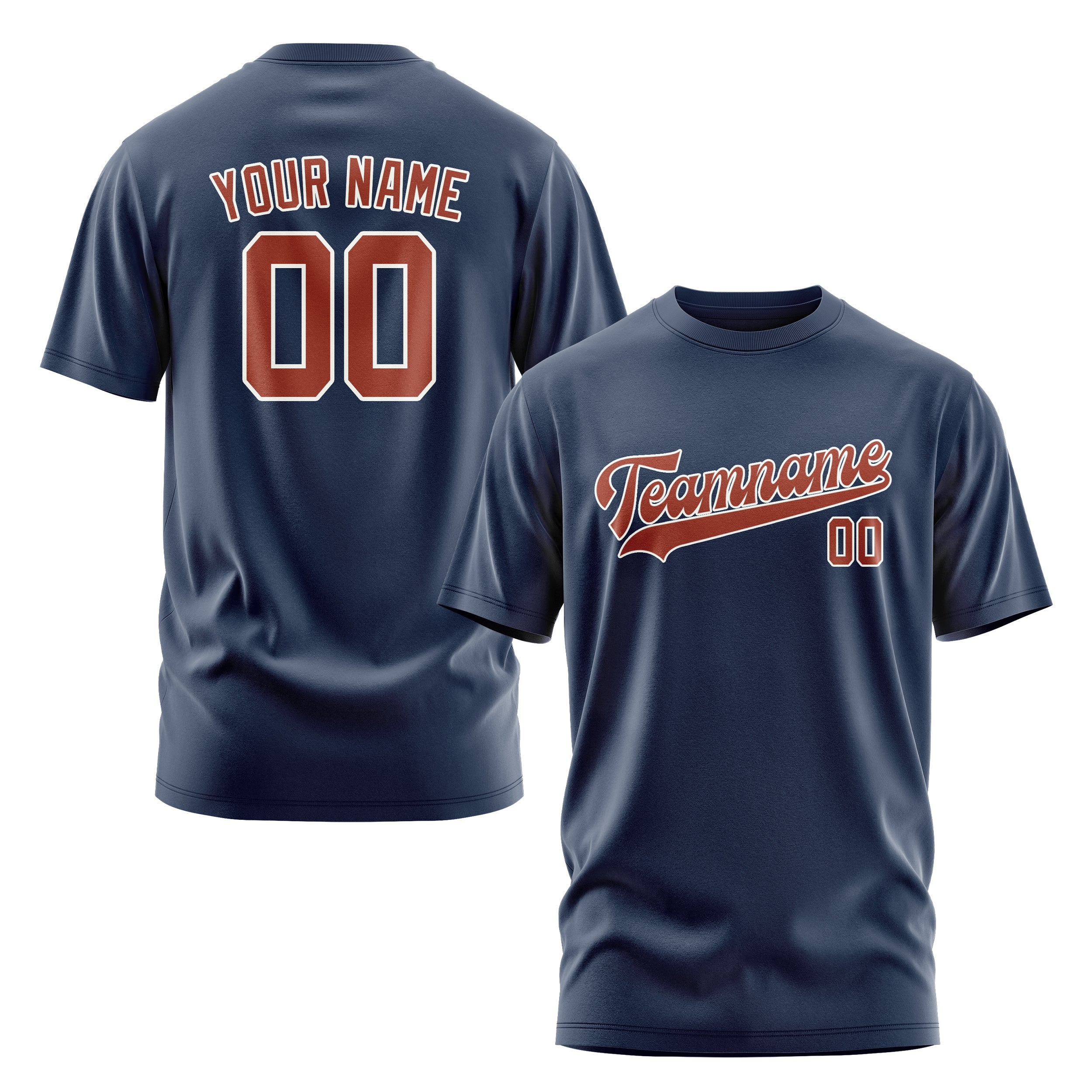 Custom Blue Coral Red T-Shirt