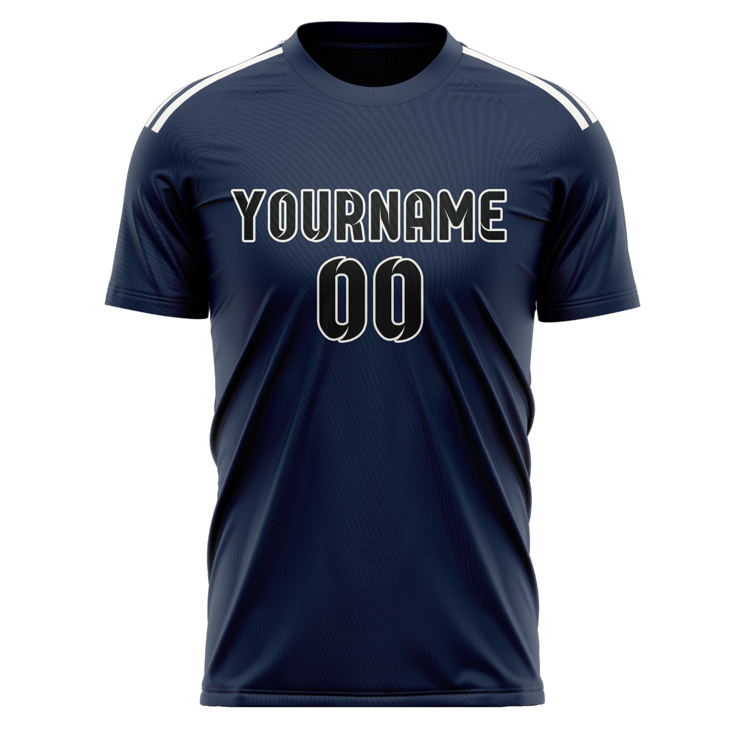 Custom Blue Black Soccer Jersey