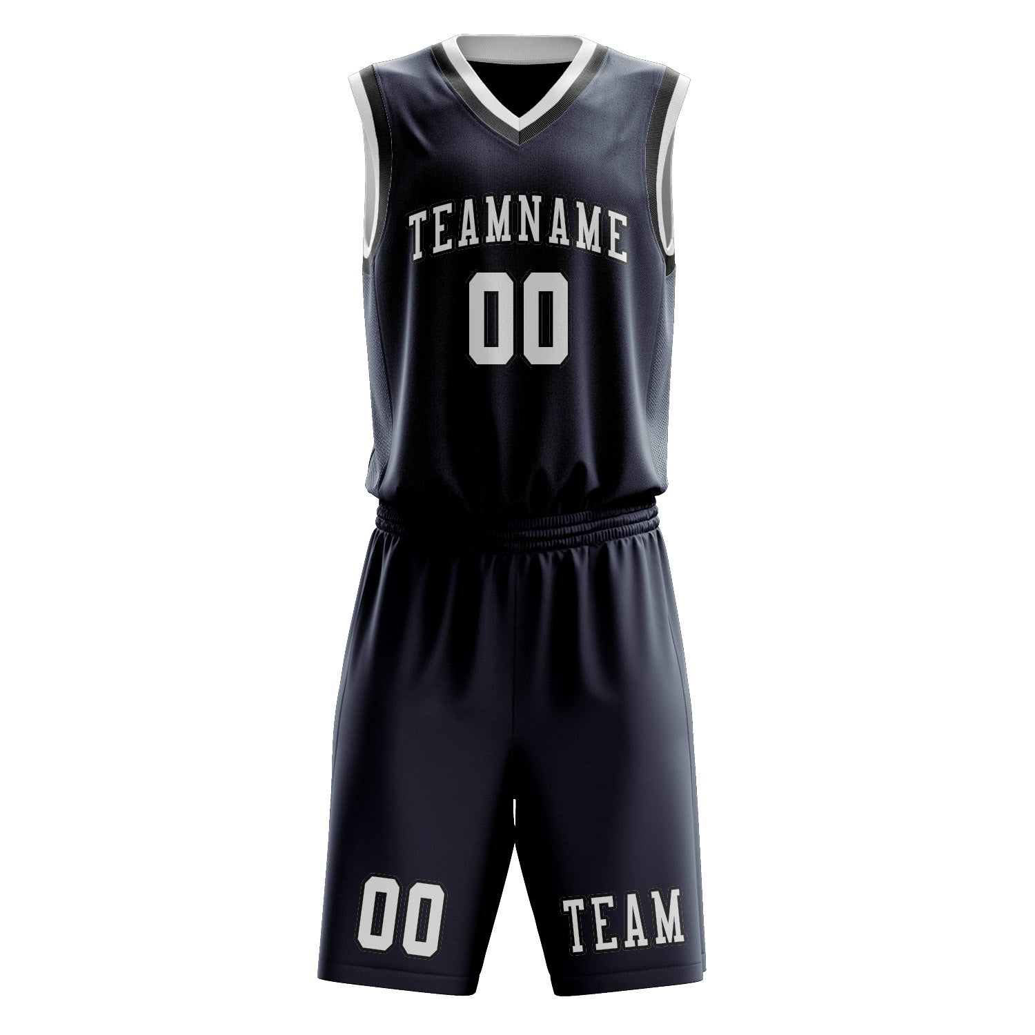 Custom Blue White Basketball Set