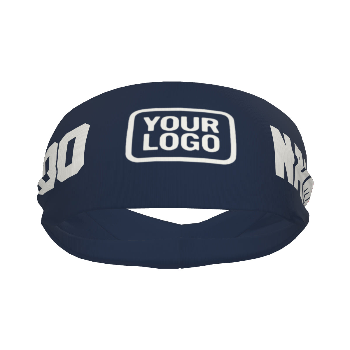 Custom Blue White Sports headband