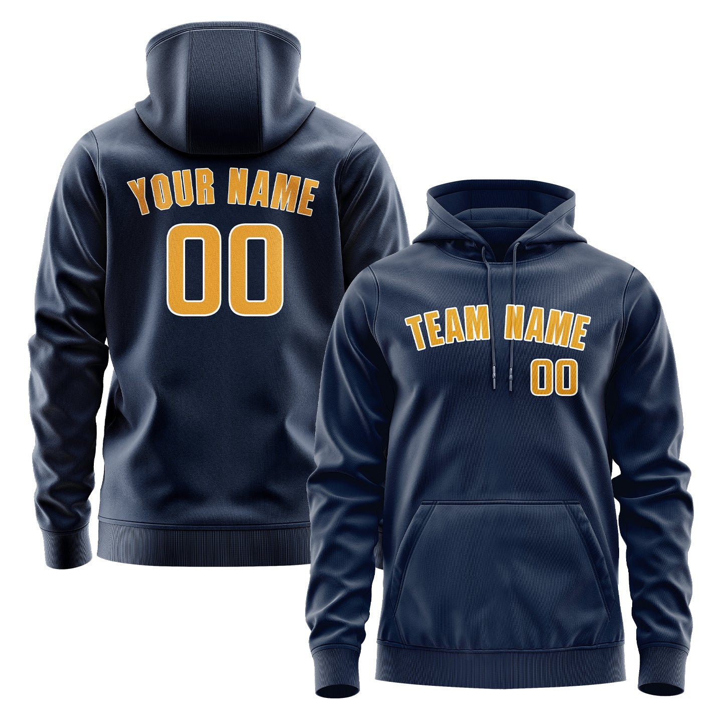 Custom Blue Yellow Hoodie