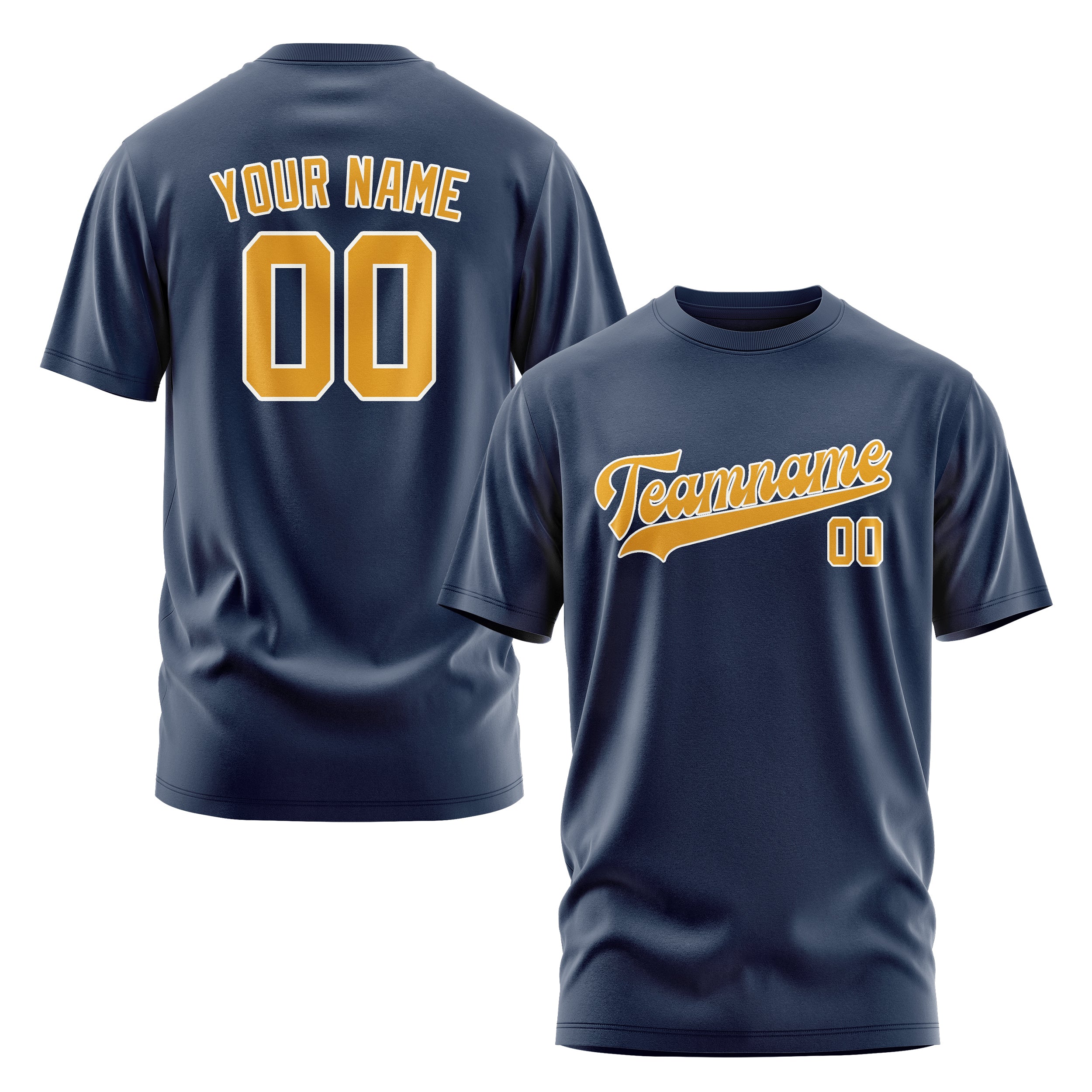 Custom Blue Yellow T-Shirt