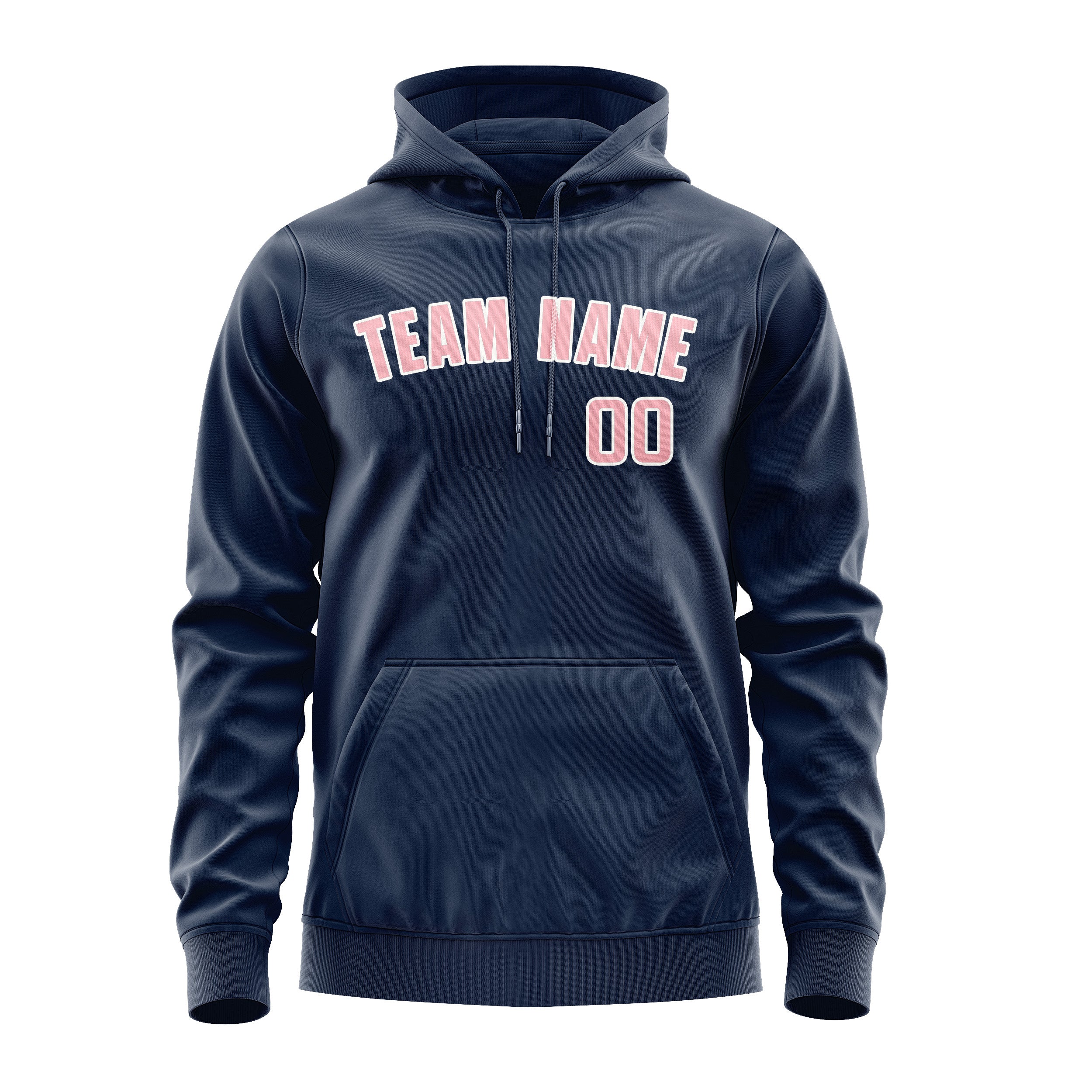 Custom Blue Light Pink Hoodie