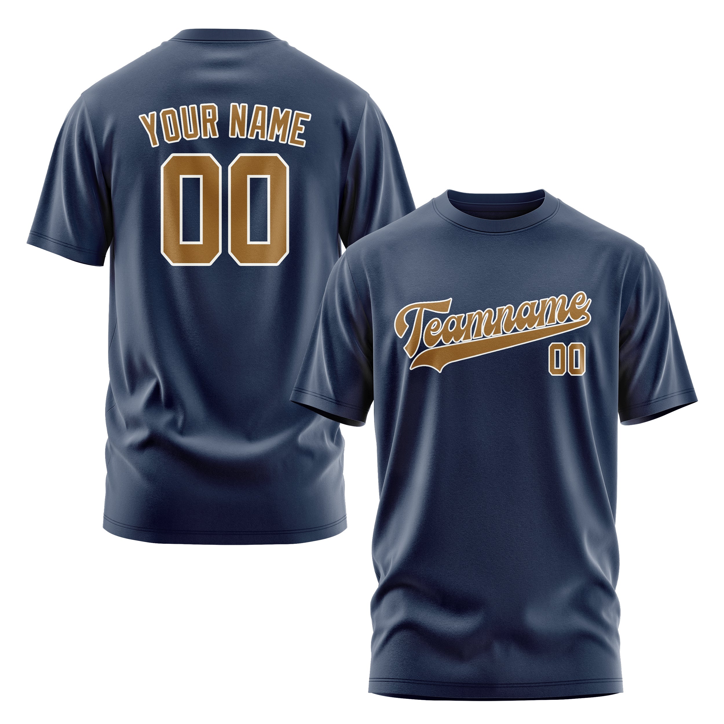 Custom Blue Khaki T-Shirt