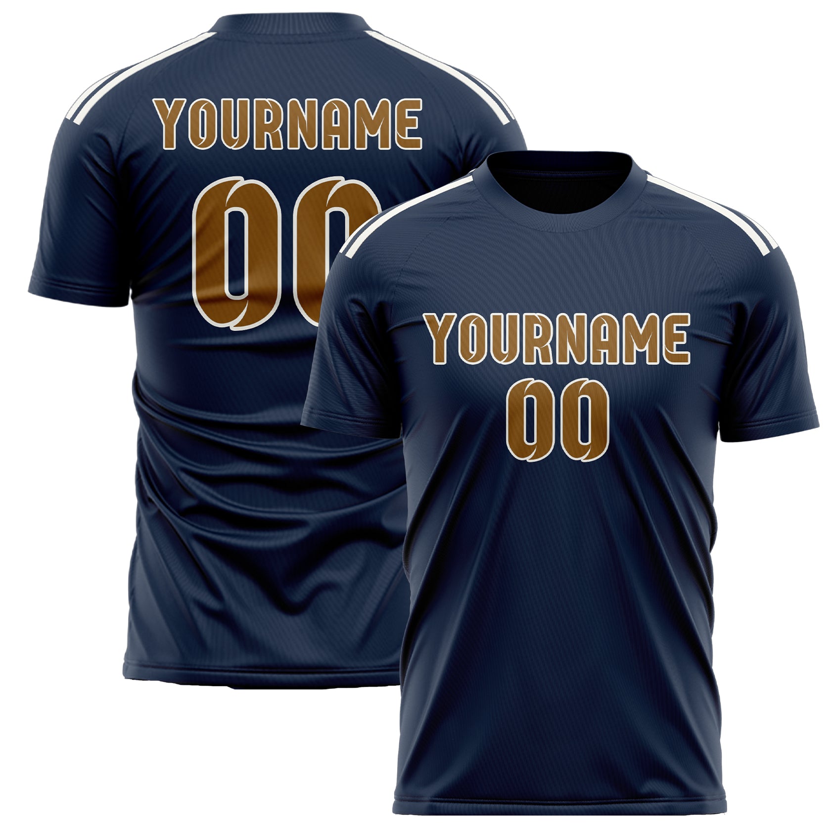 Custom Blue Khaki Soccer Jersey
