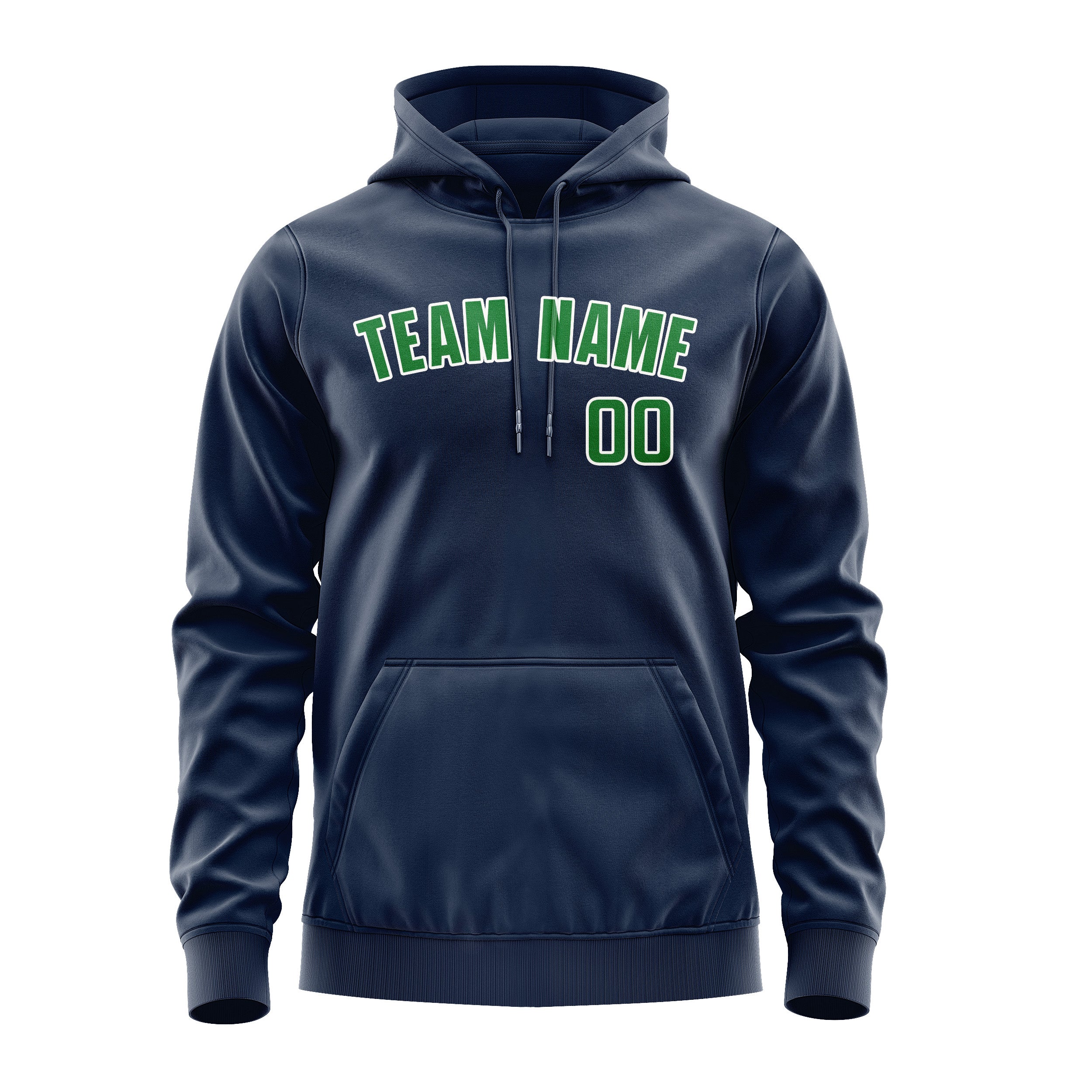 Custom Blue Emerald Green Hoodie
