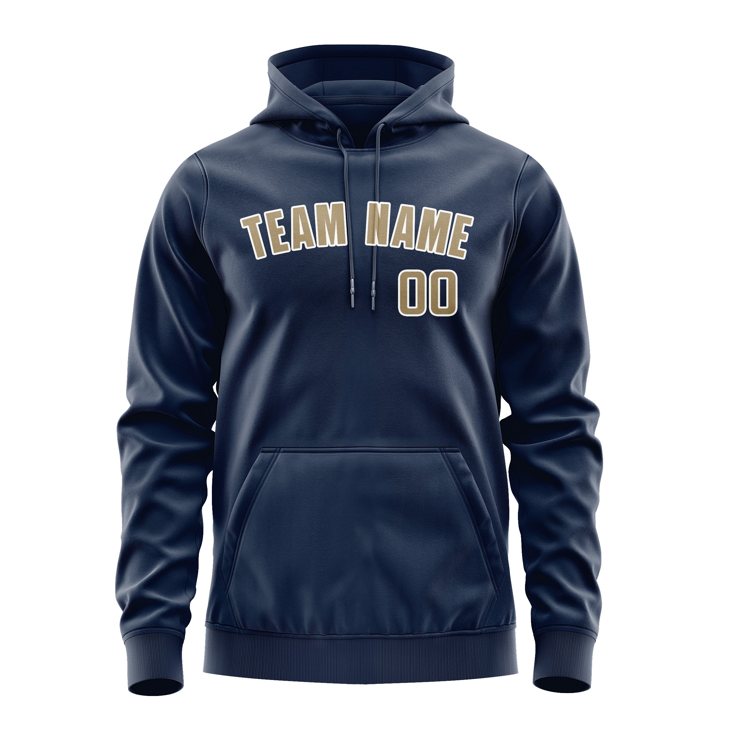 Custom Blue Light Khaki Hoodie