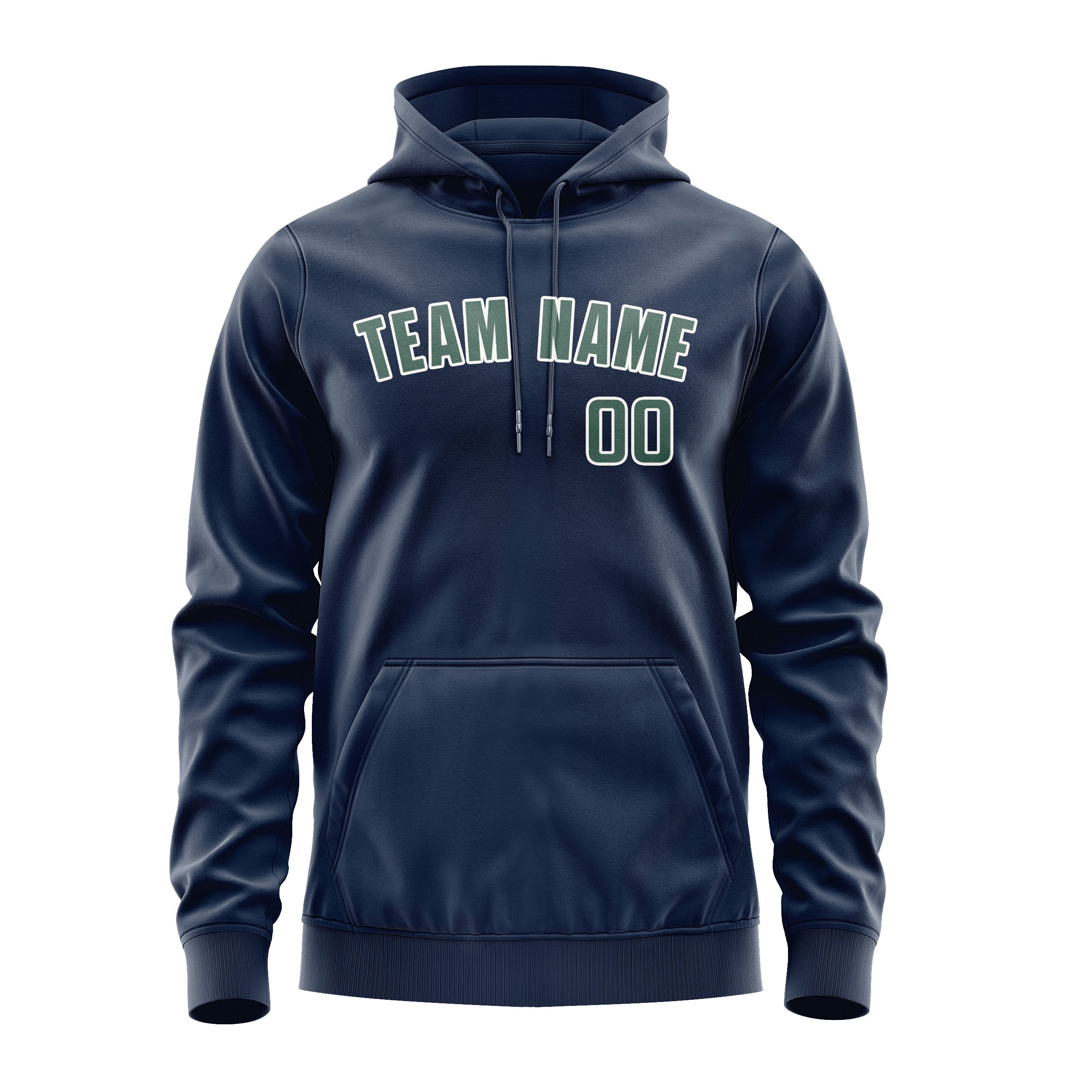 Custom Blue Blue Green Hoodie