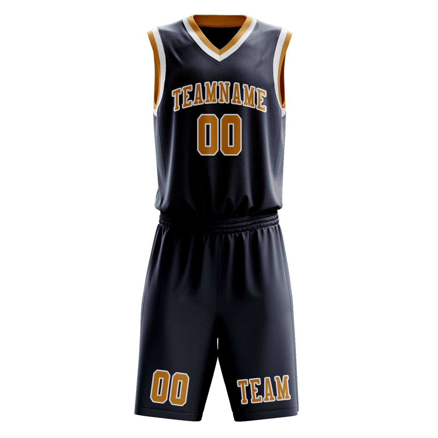 Custom Blue Yellow Basketball Set