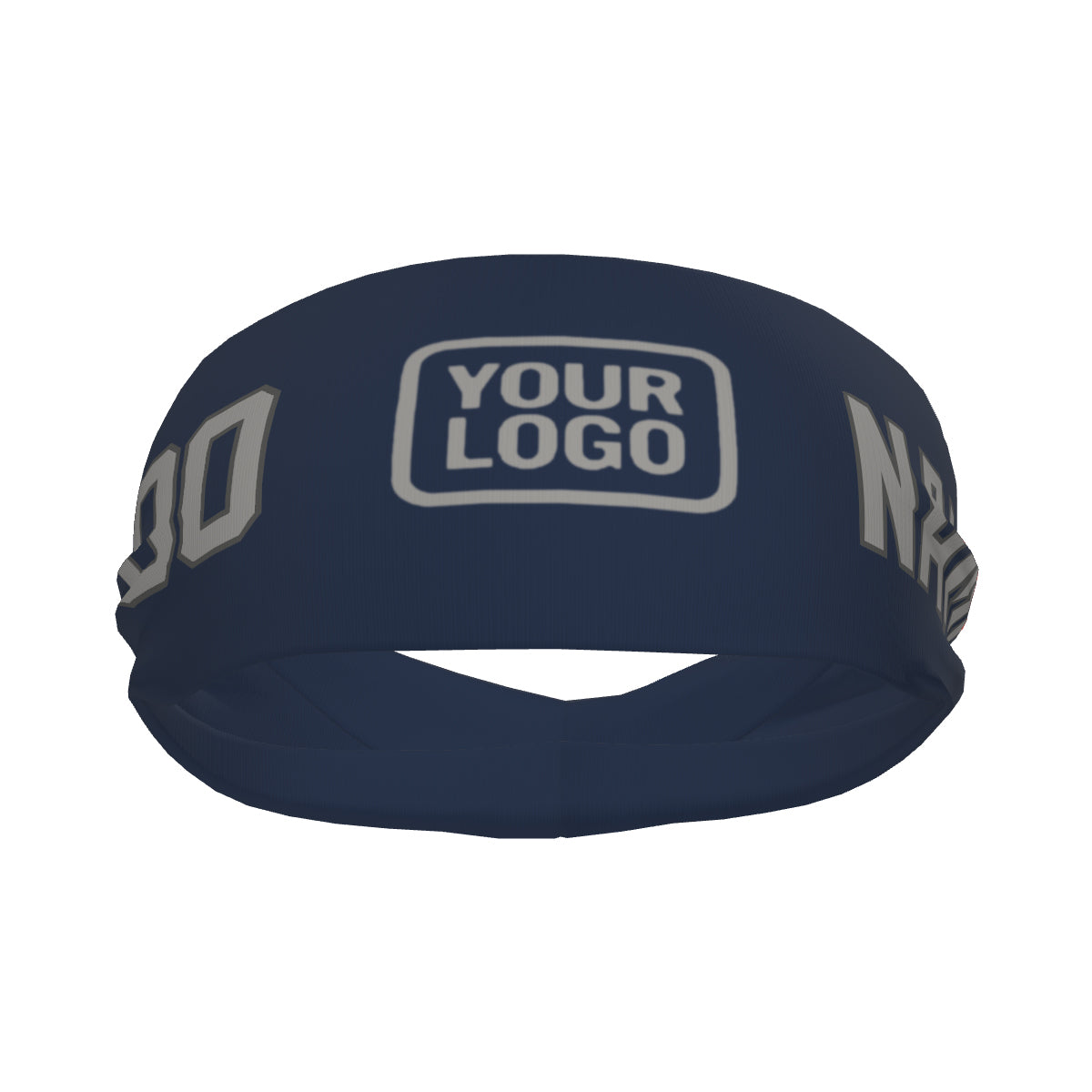Custom Blue Gray Sports headband