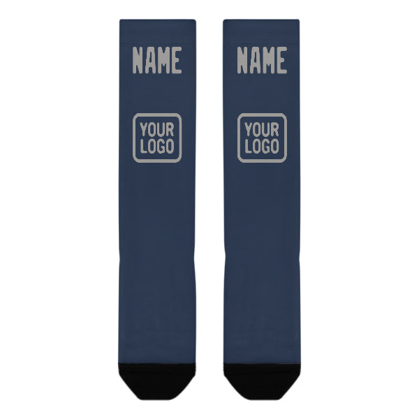Custom Blue Gray Knee-High Sock
