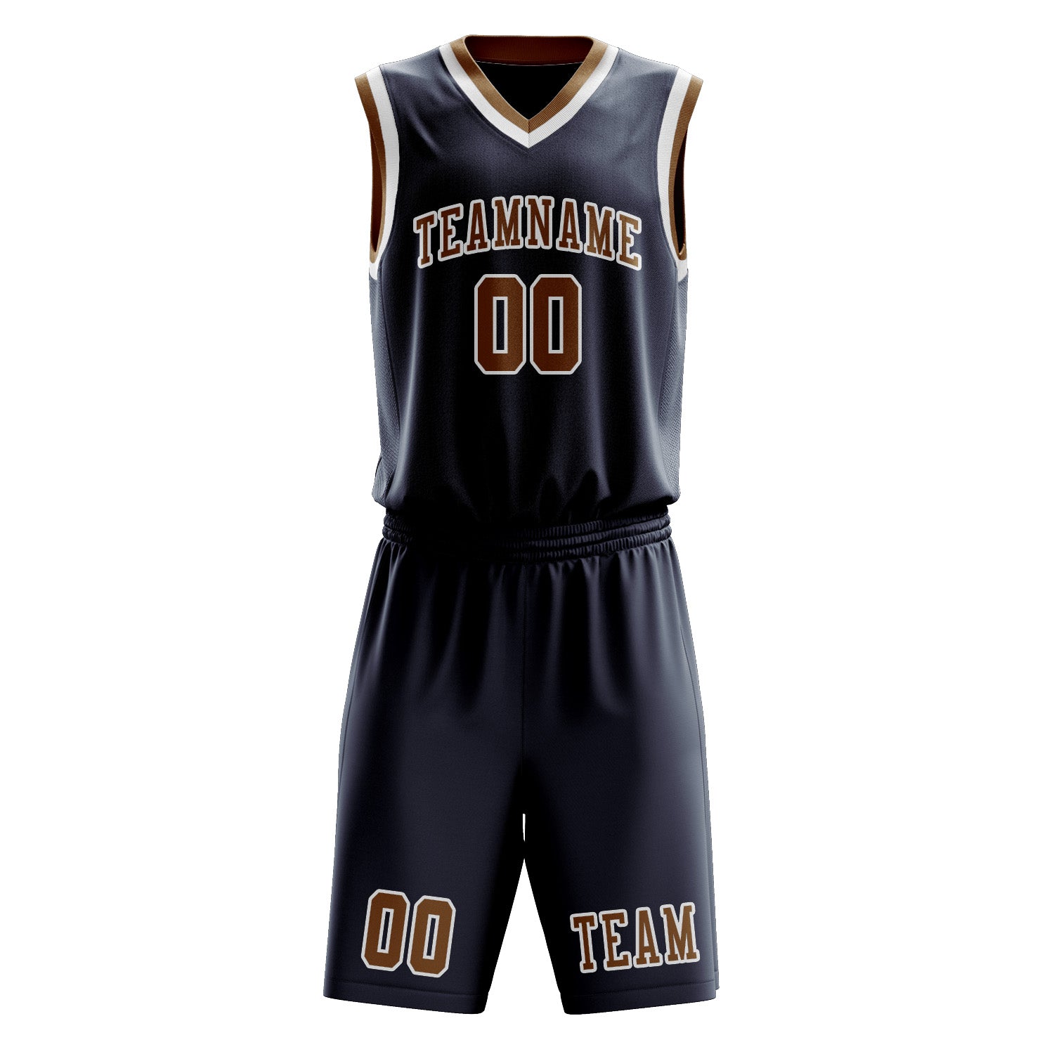 Custom Blue Khaki Basketball Set