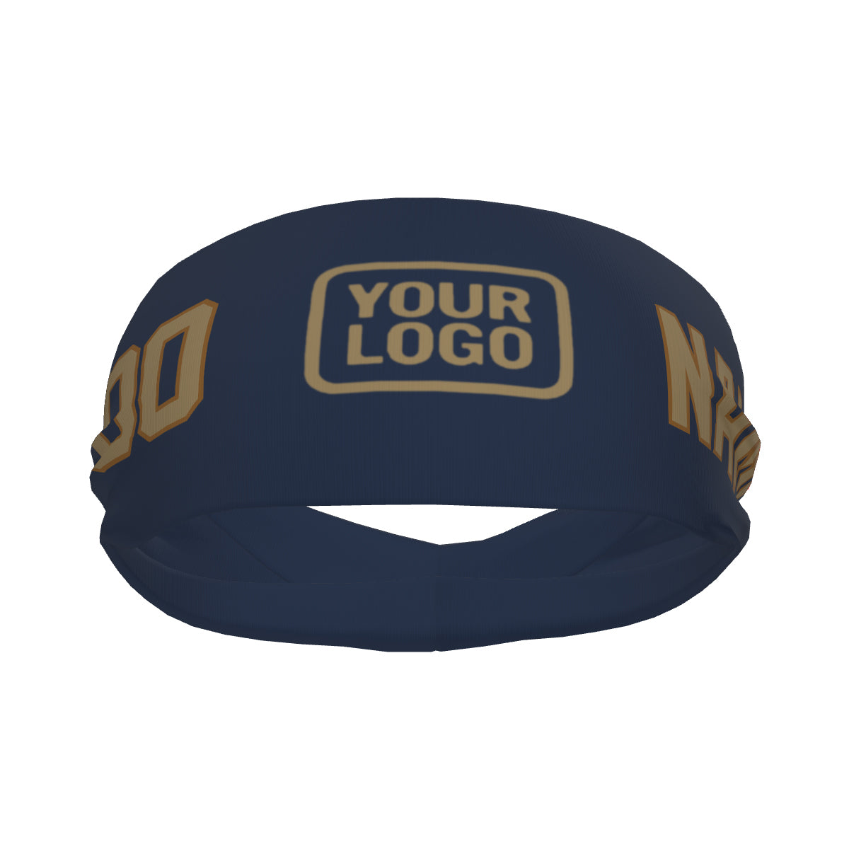 Custom Blue Light Khaki Sports headband