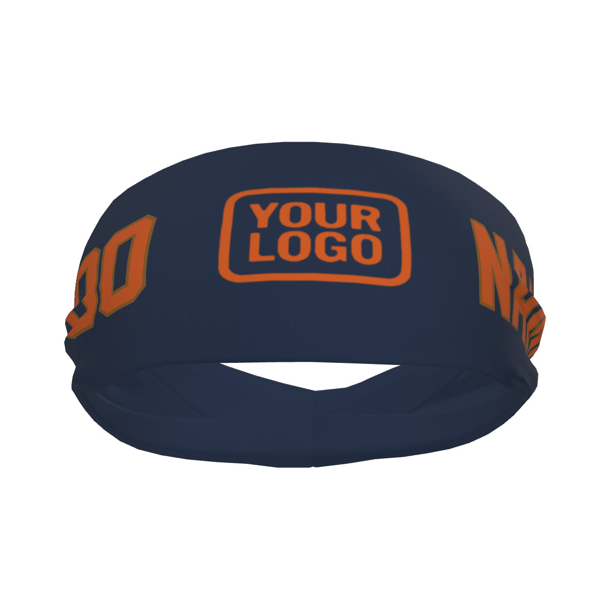 Custom Blue Orange Sports headband