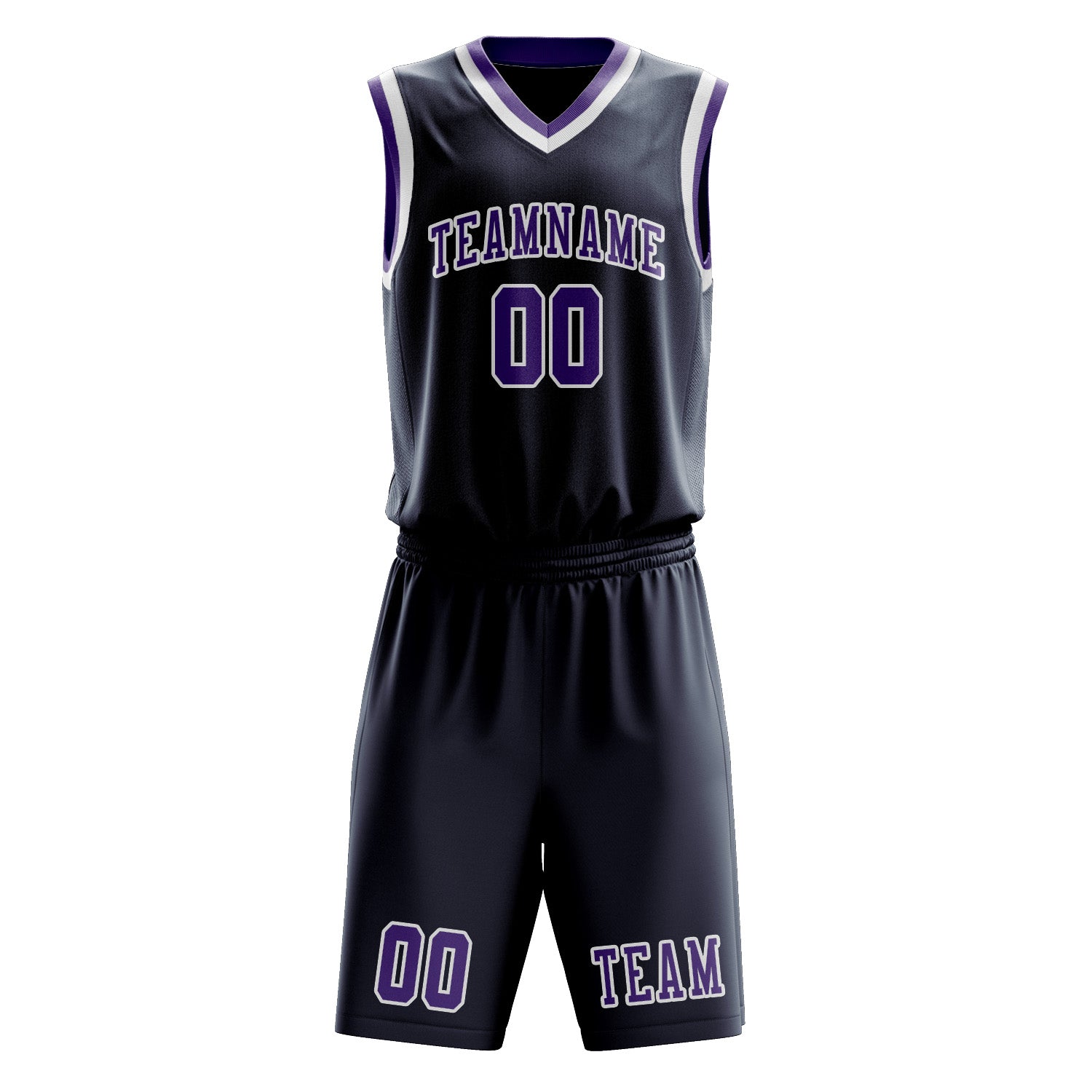 Custom Blue Light Purple Basketball Set