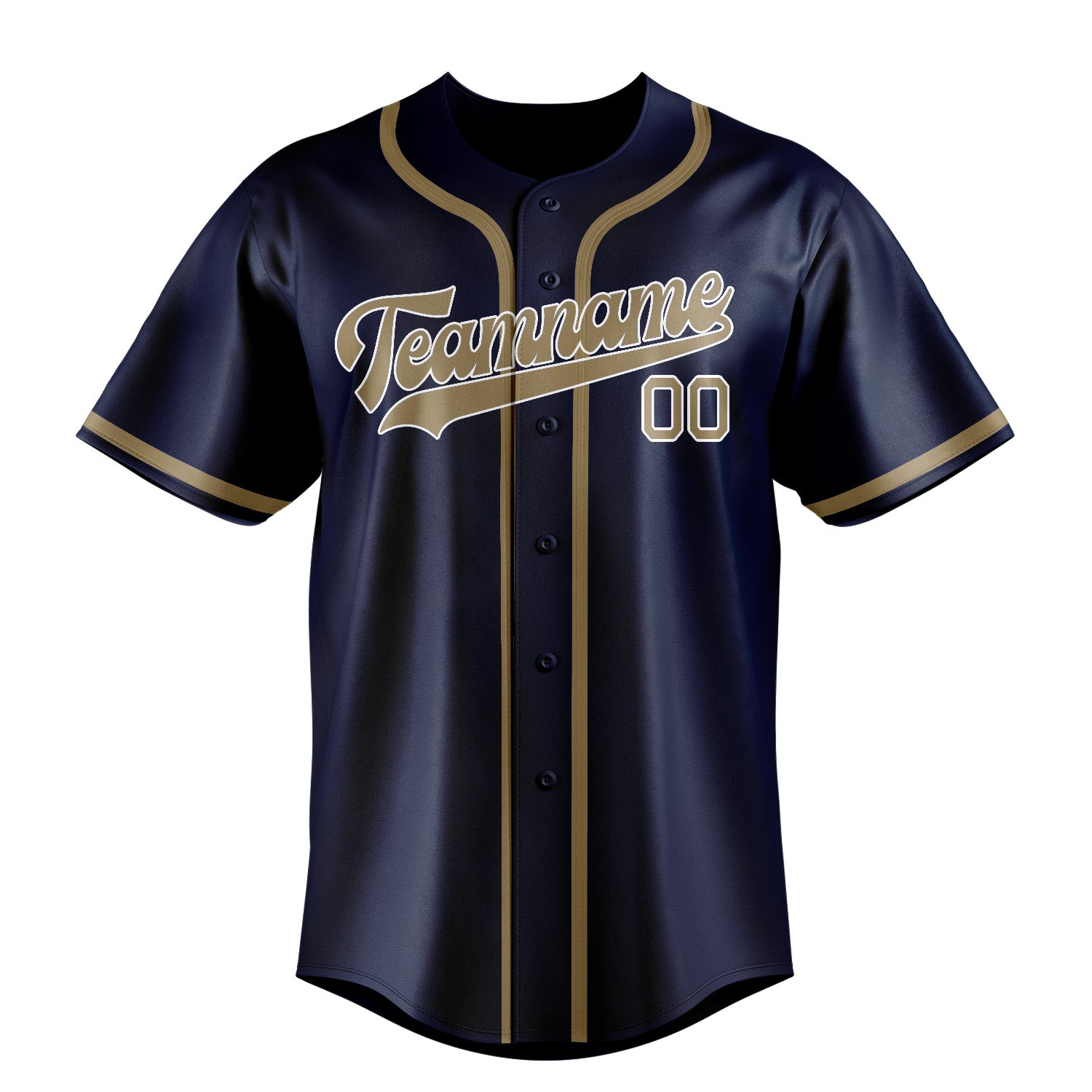 Custom Blue Light Khaki Baseball Jersey