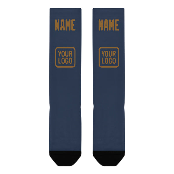 Custom Blue Khaki Knee-High Sock