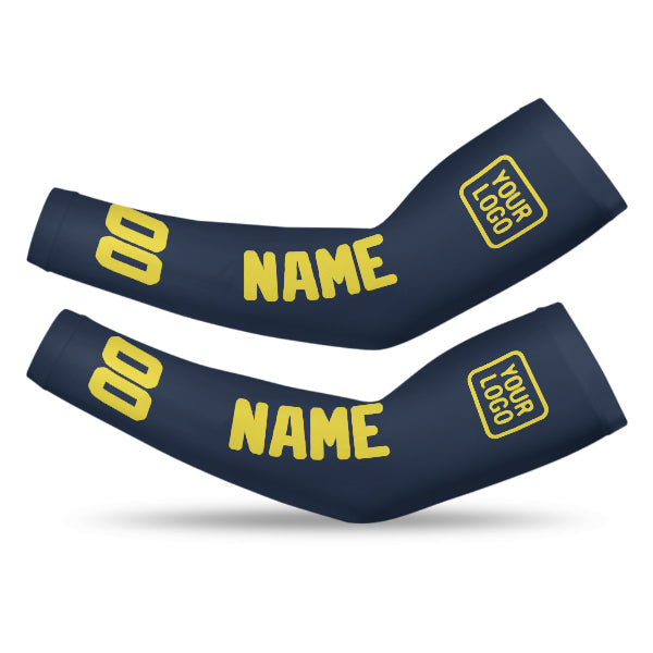 Custom Blue Light Yellow Arm Sleeve