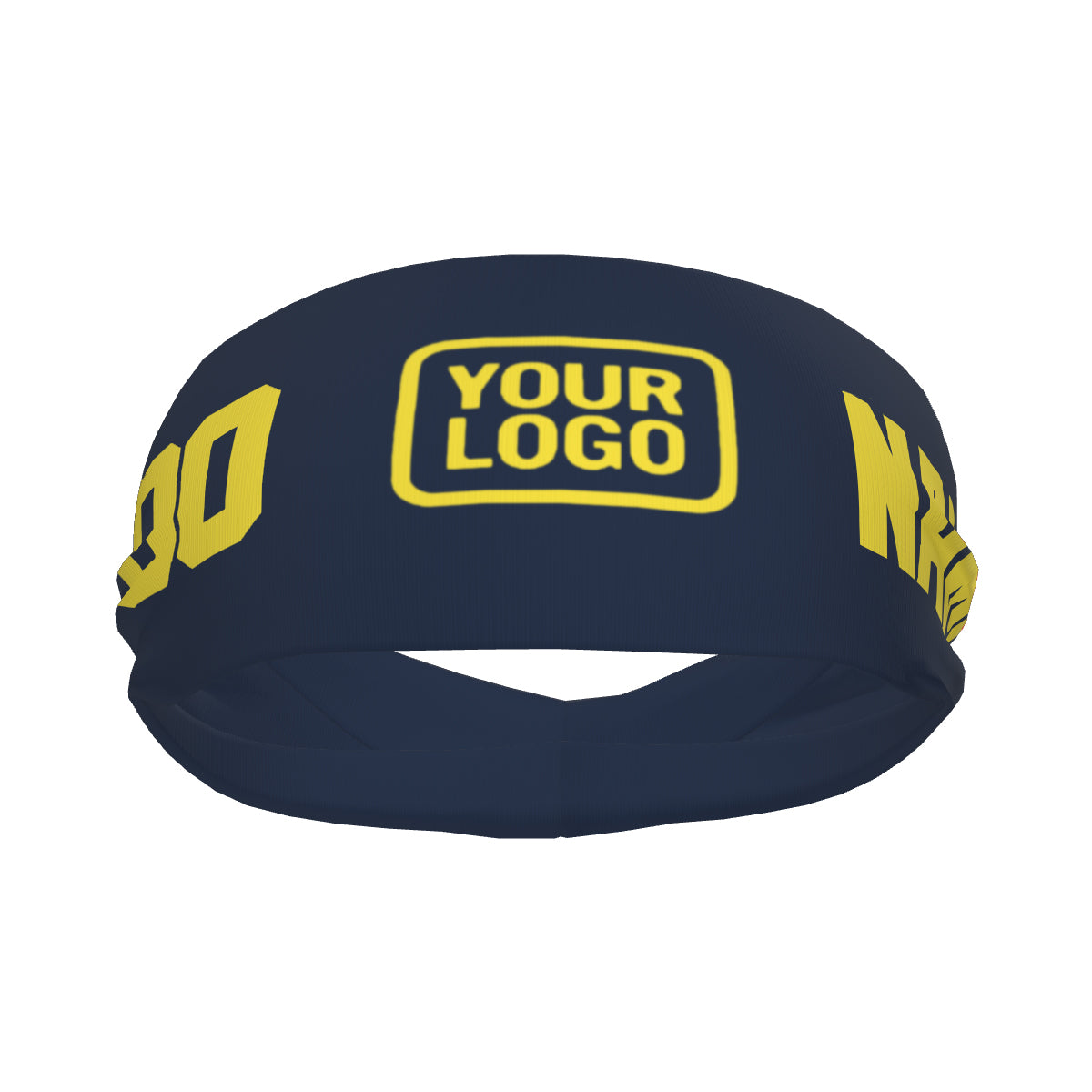 Custom Blue Light Yellow Sports headband