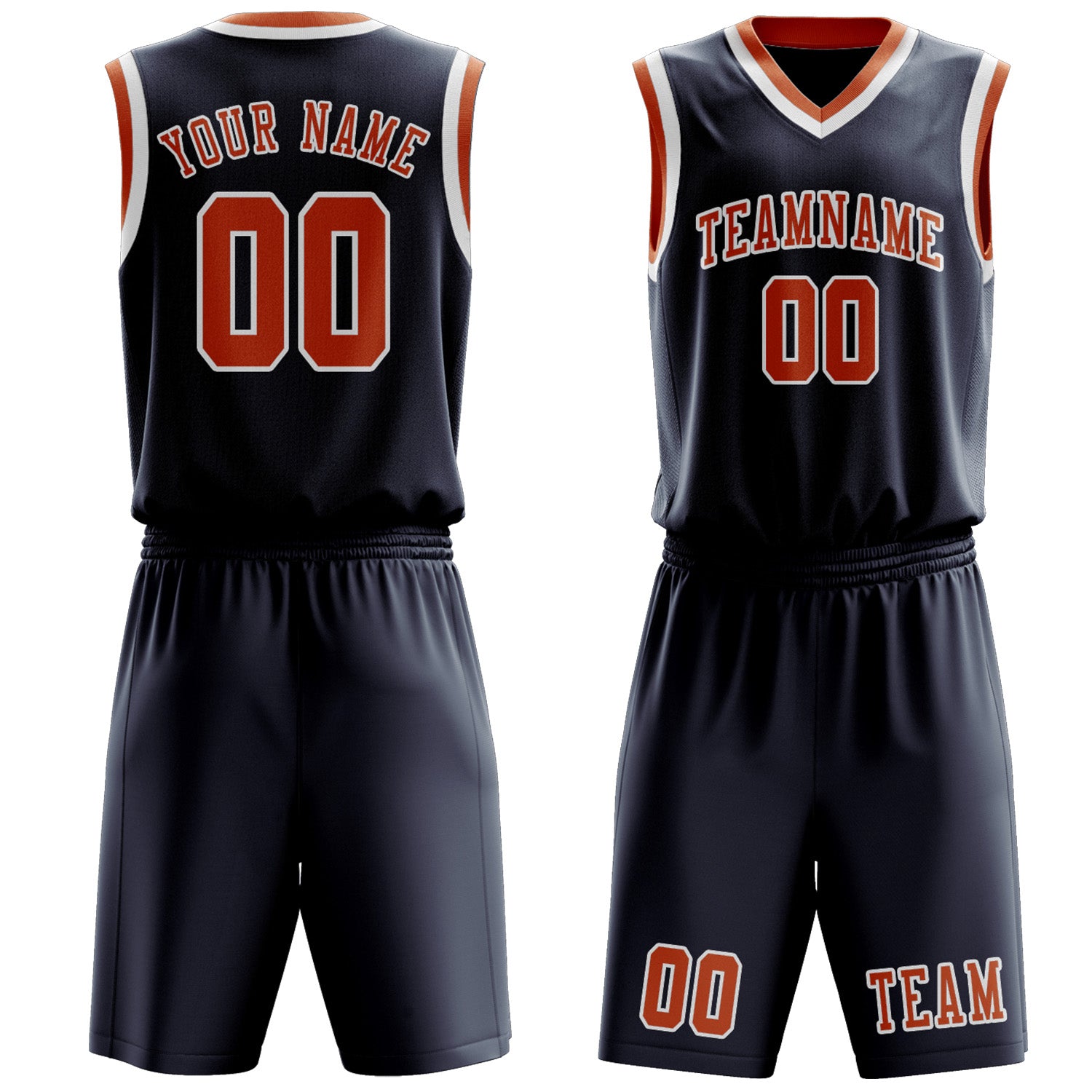 Custom Blue Orange Basketball Set