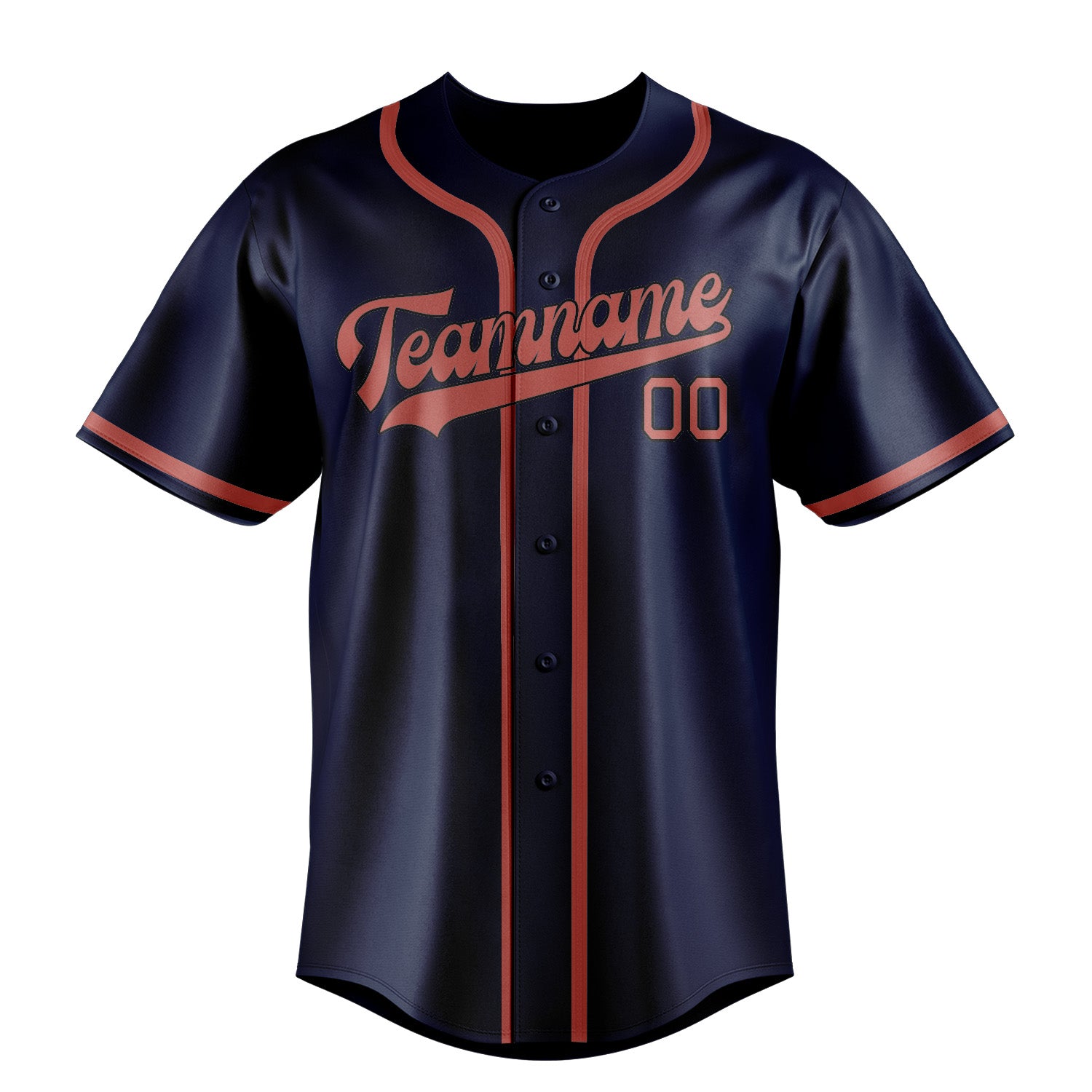 Custom Blue Copper Rose Baseball Jersey