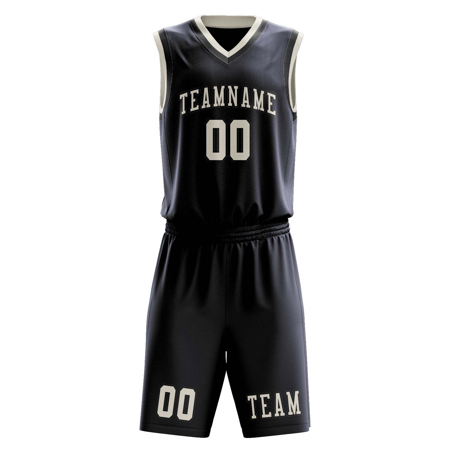 Custom Navy Cream Basketball Set