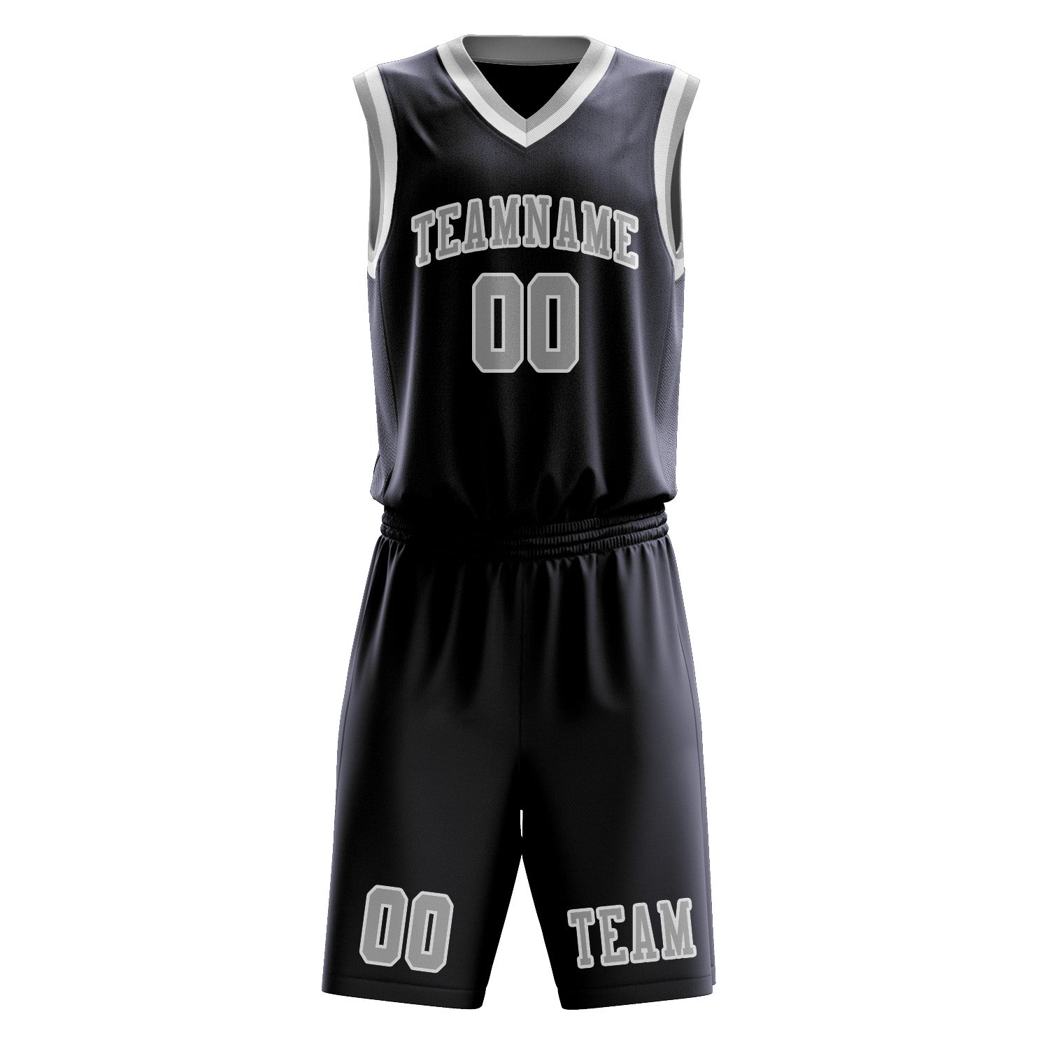 Custom Navy Gray Basketball Set