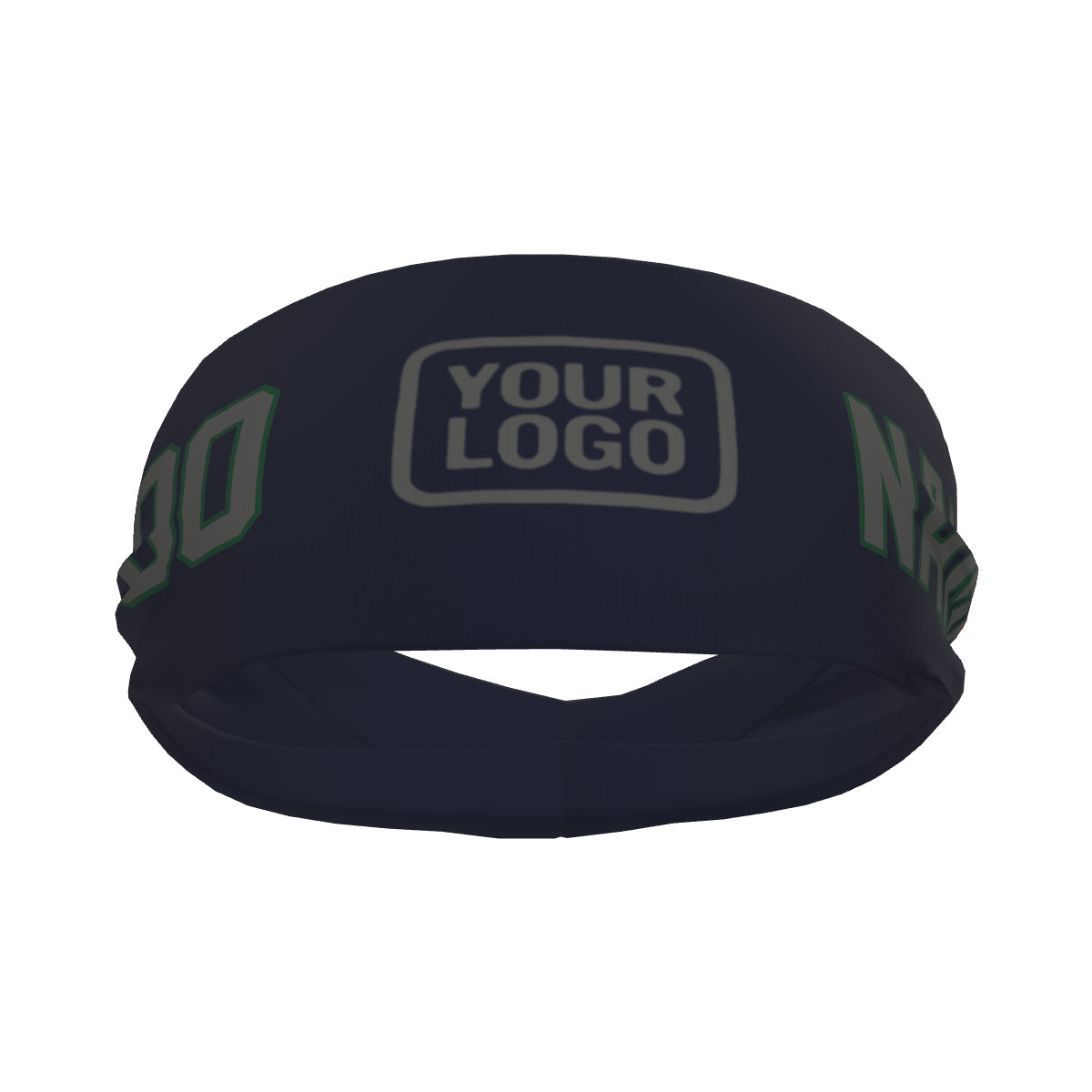 Custom Navy Dark Grey Sports headband
