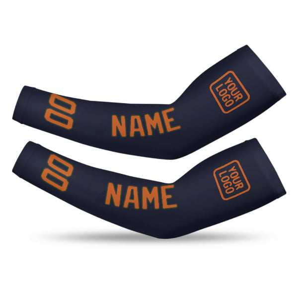 Custom Navy Orange Arm Sleeve