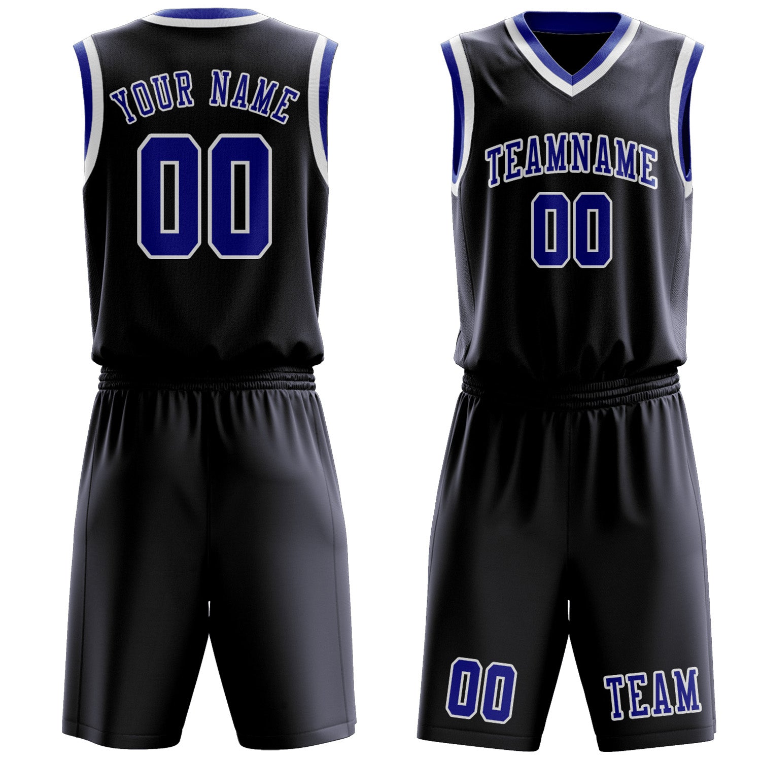 Custom Navy Sky Blue Basketball Set