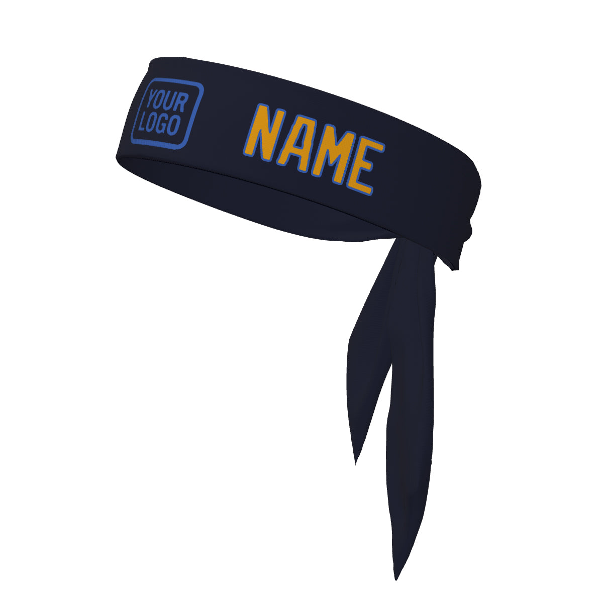 Custom Navy Yellow Headband