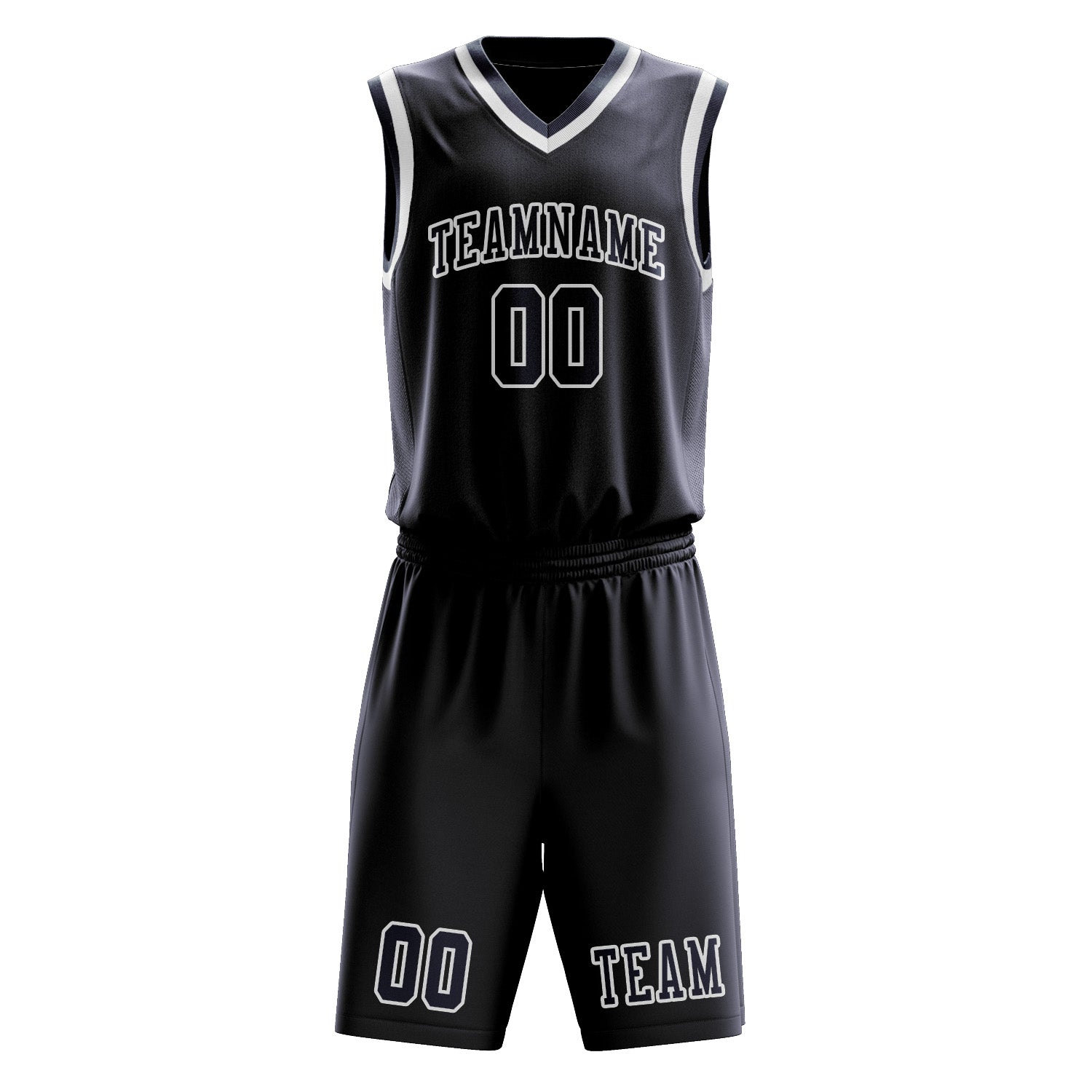 Custom Navy Blue Basketball Set