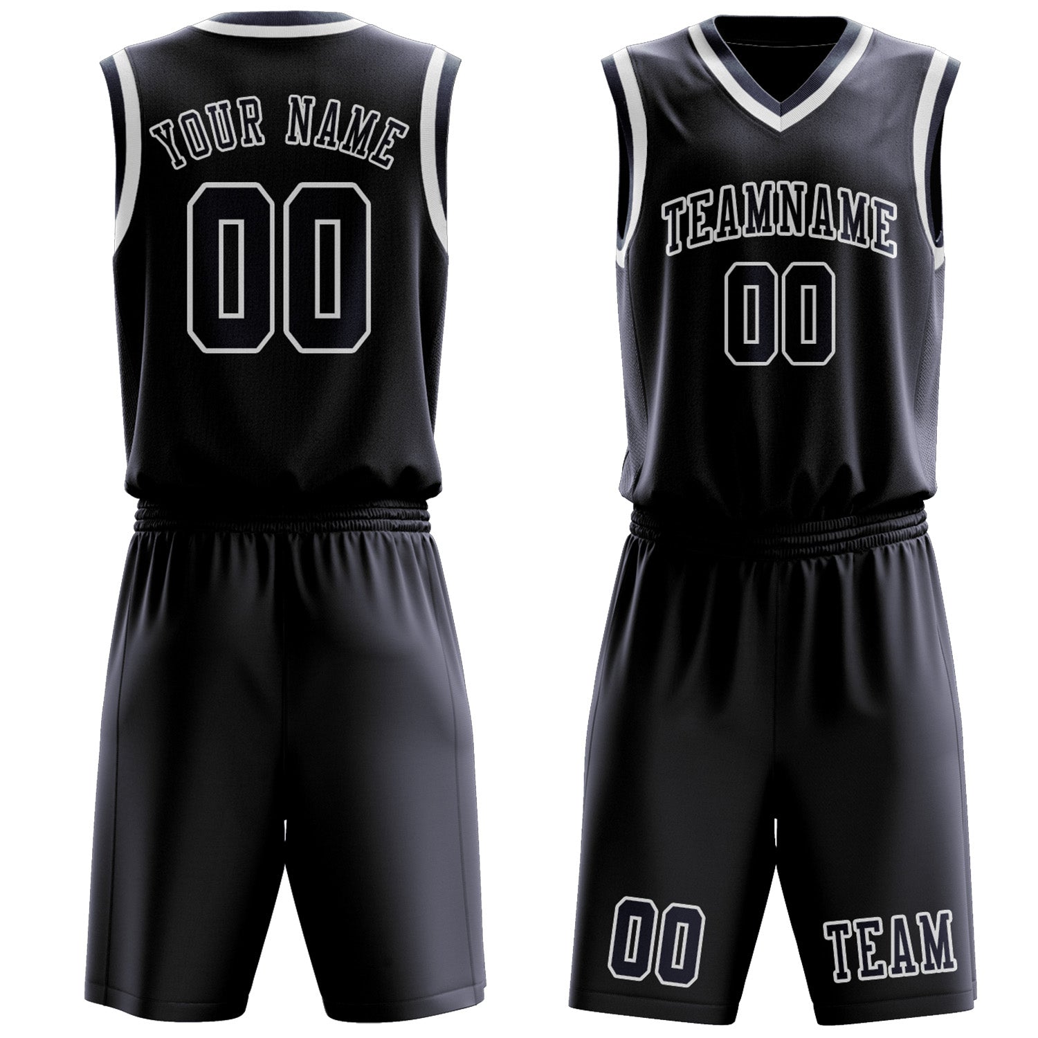 Custom Navy Blue Basketball Set