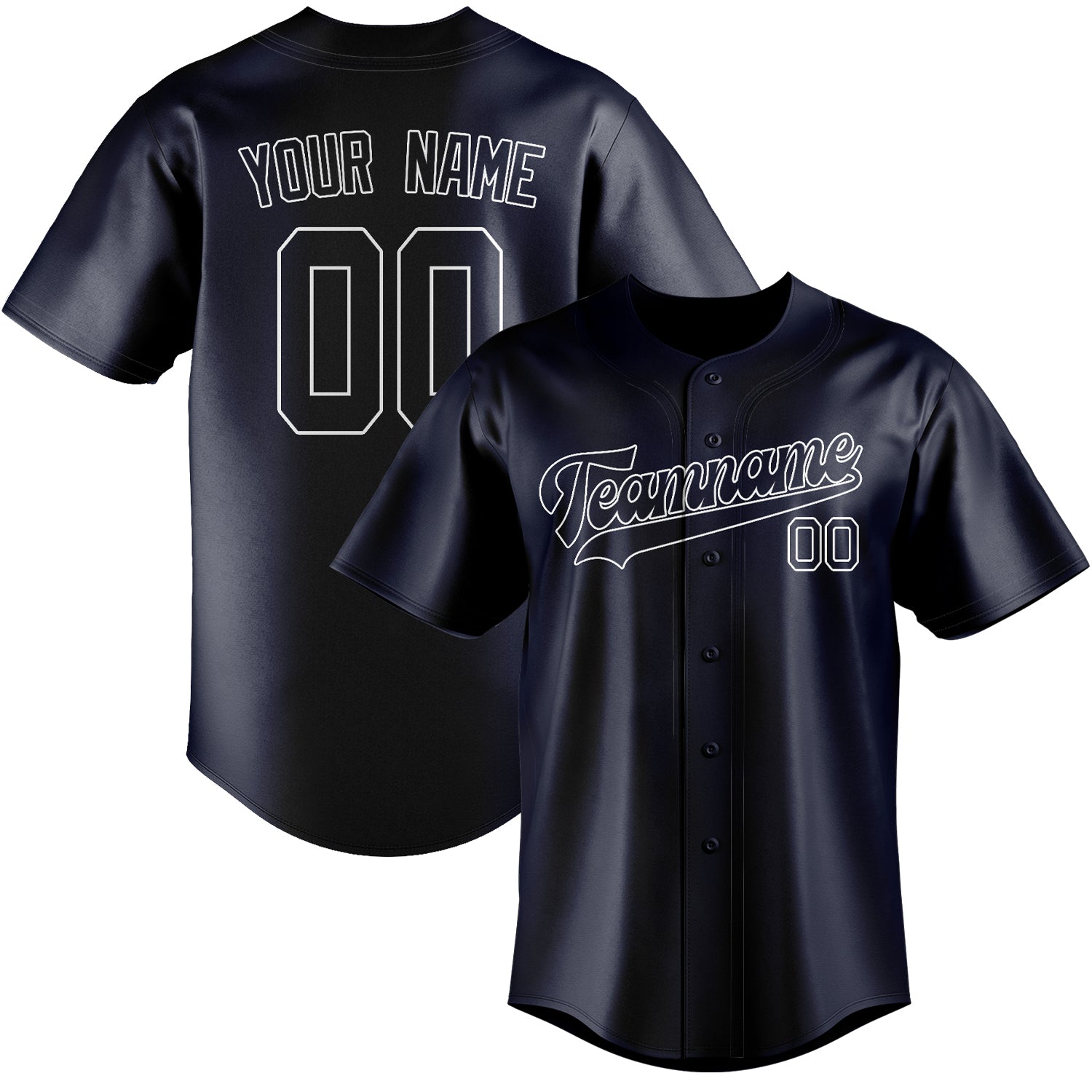 Custom Navy White Baseball Jersey