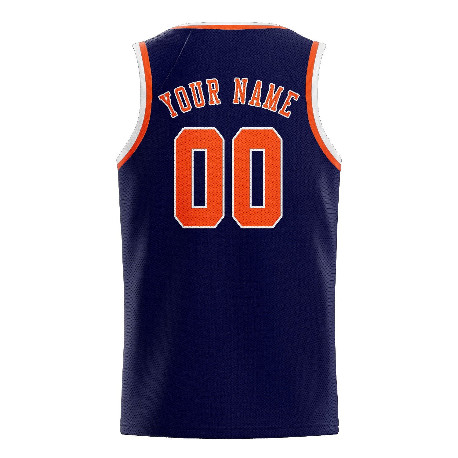 Custom Navy Orange Red Basketball Jersey