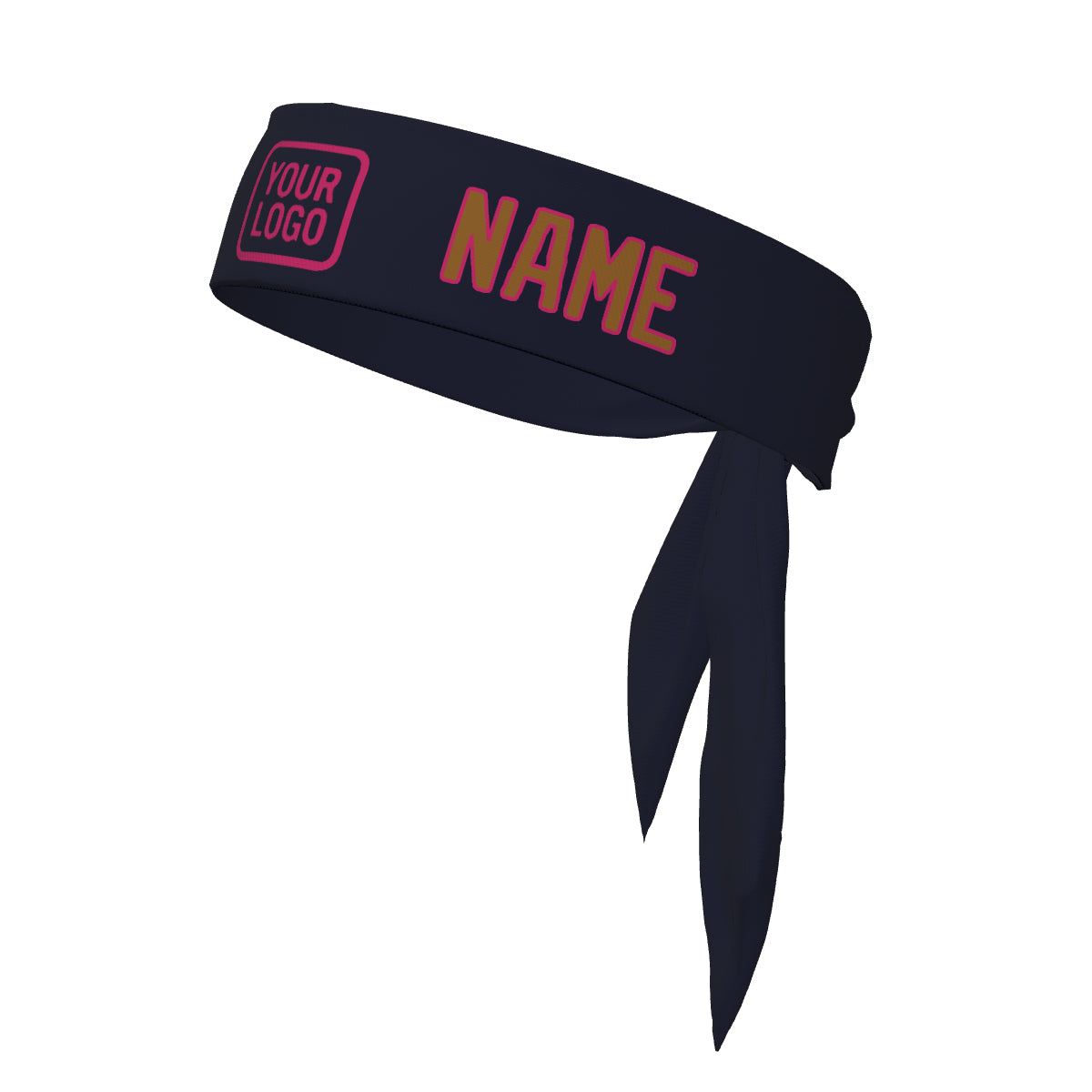 Custom Navy Khaki Headband