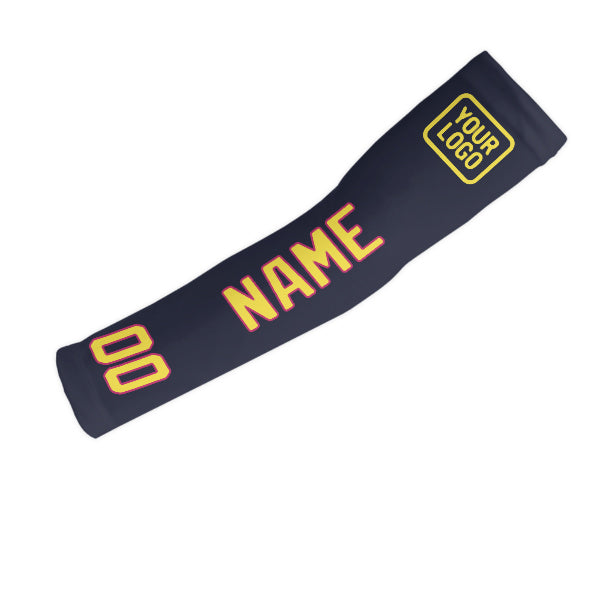 Custom Navy Light Yellow Arm Sleeve