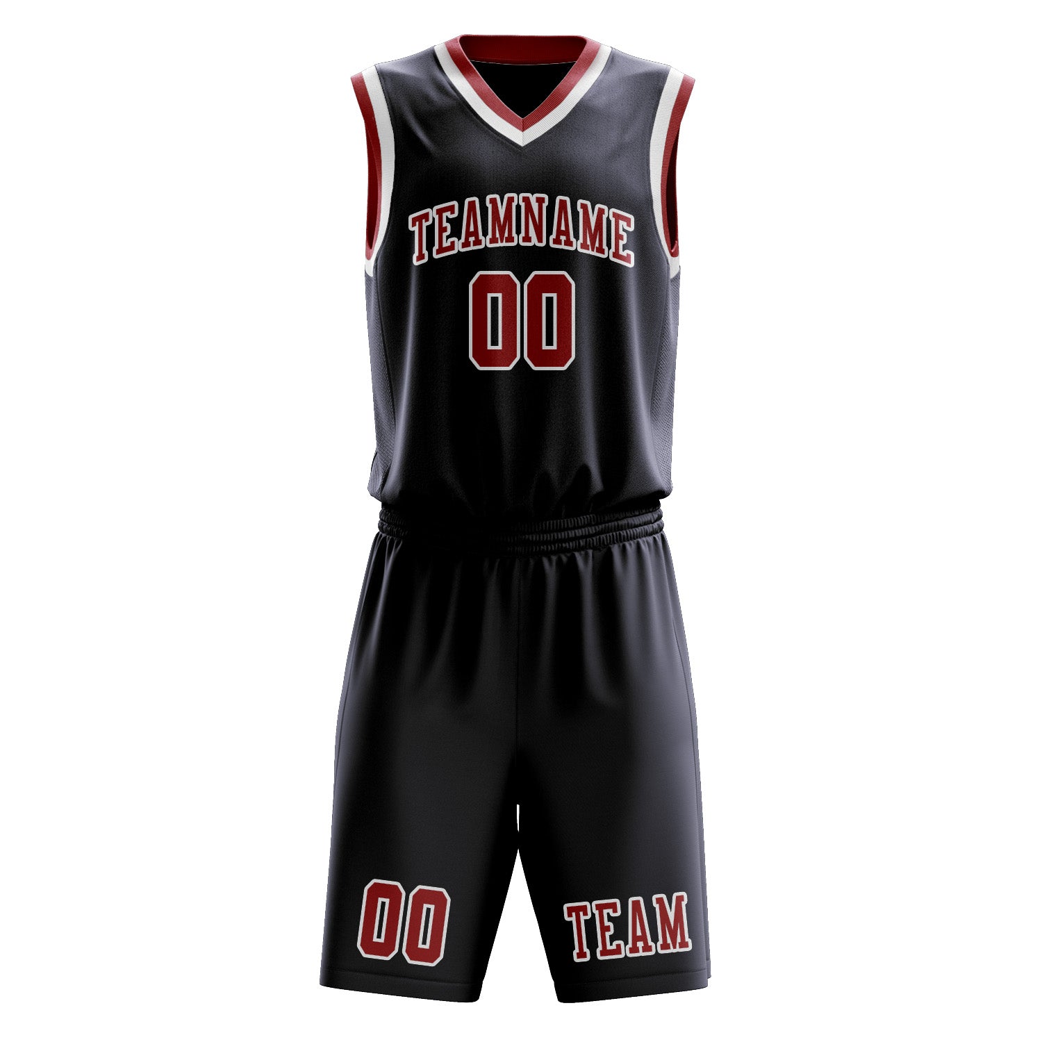 Custom Navy Red Basketball Set