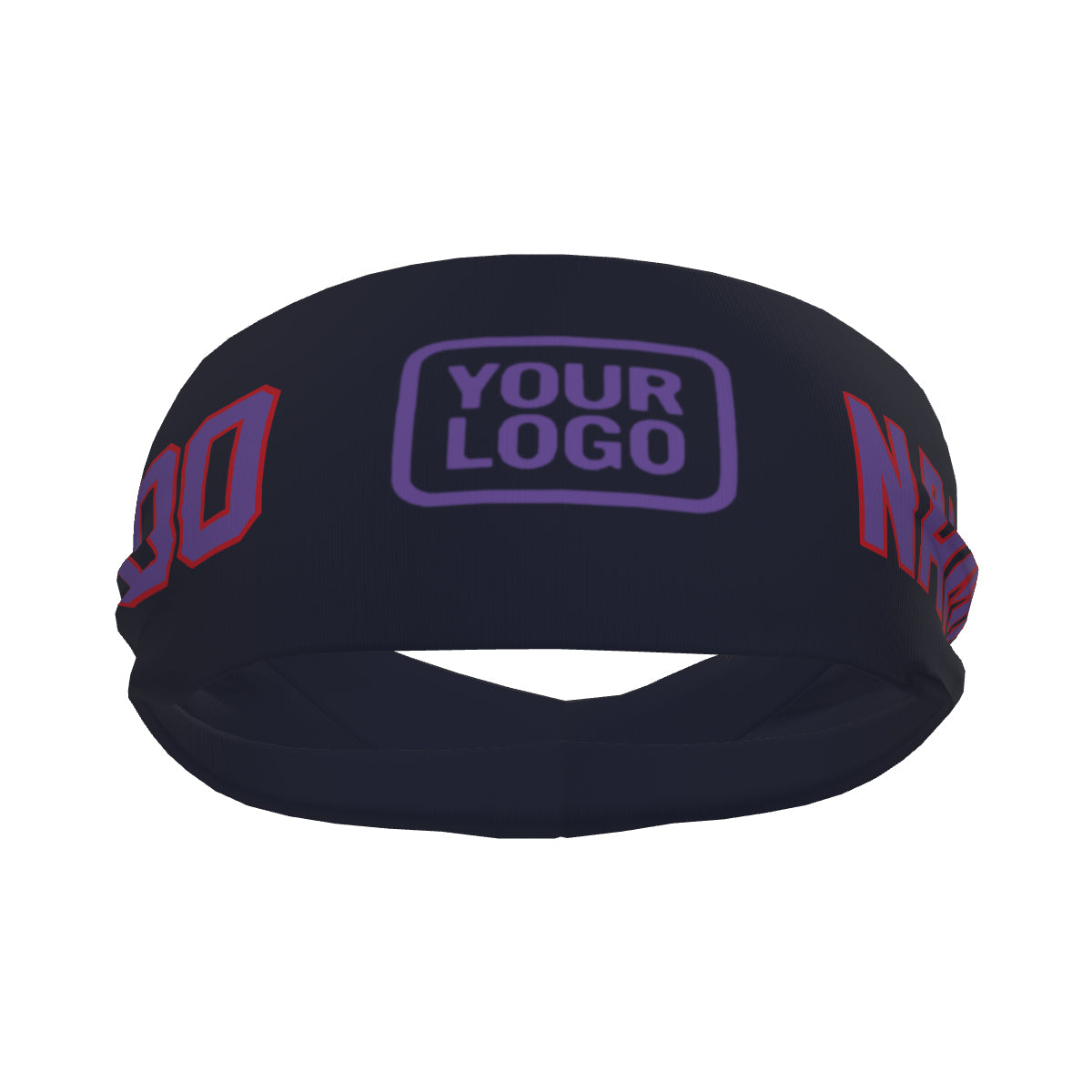 Custom Navy Light Purple Sports headband